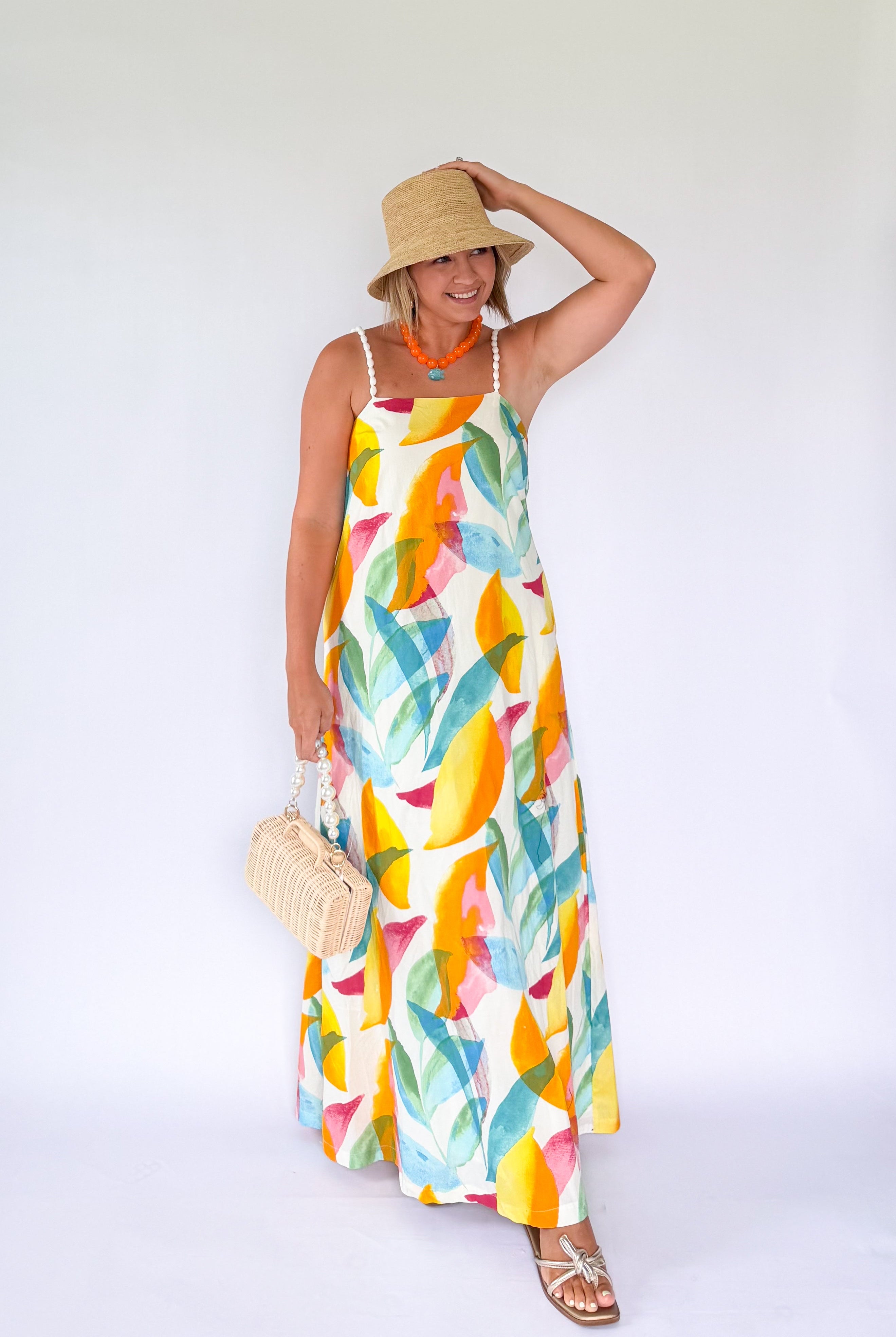 pretty follies colorful maxi dress