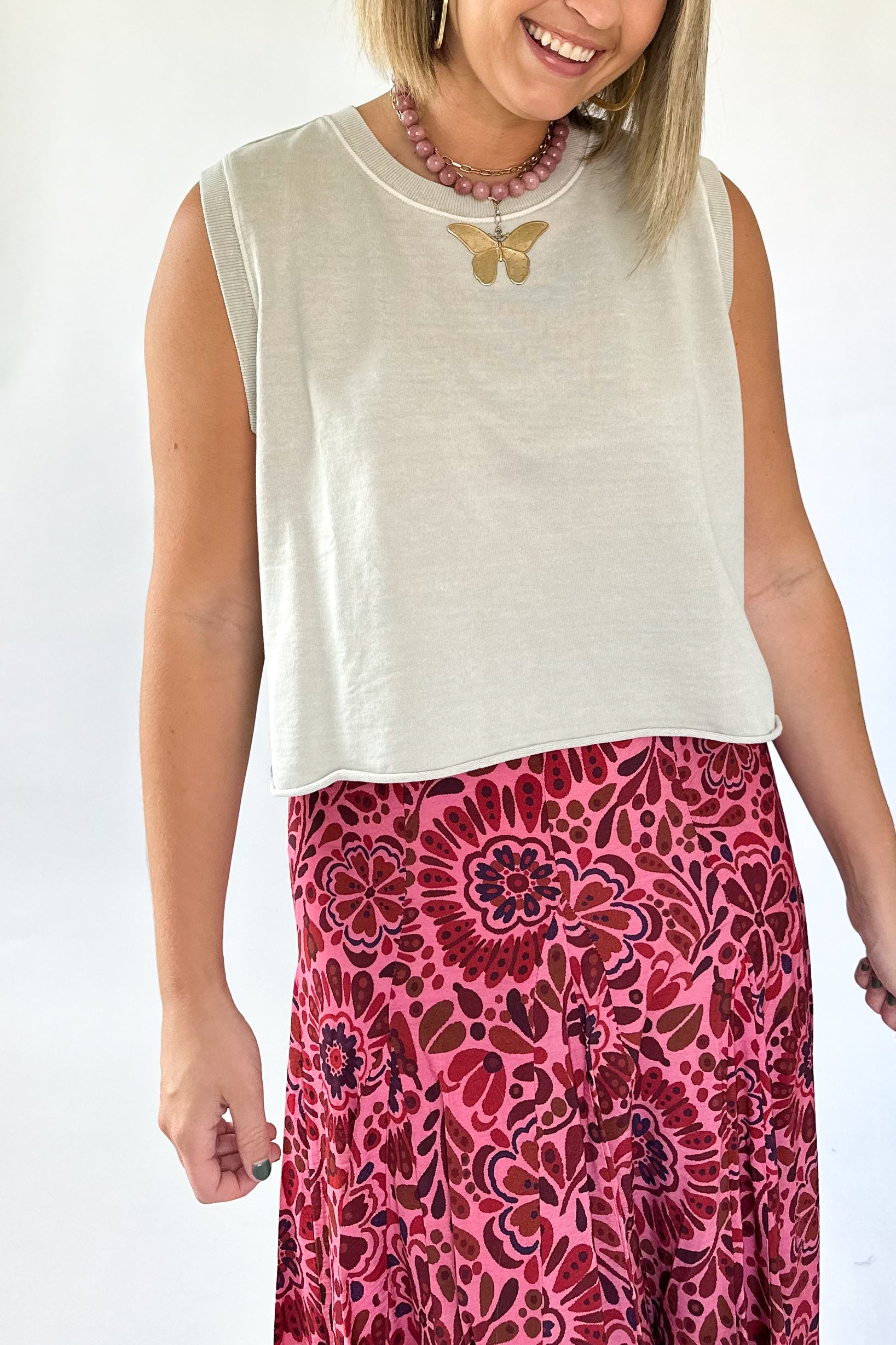 by together stone cut off tee