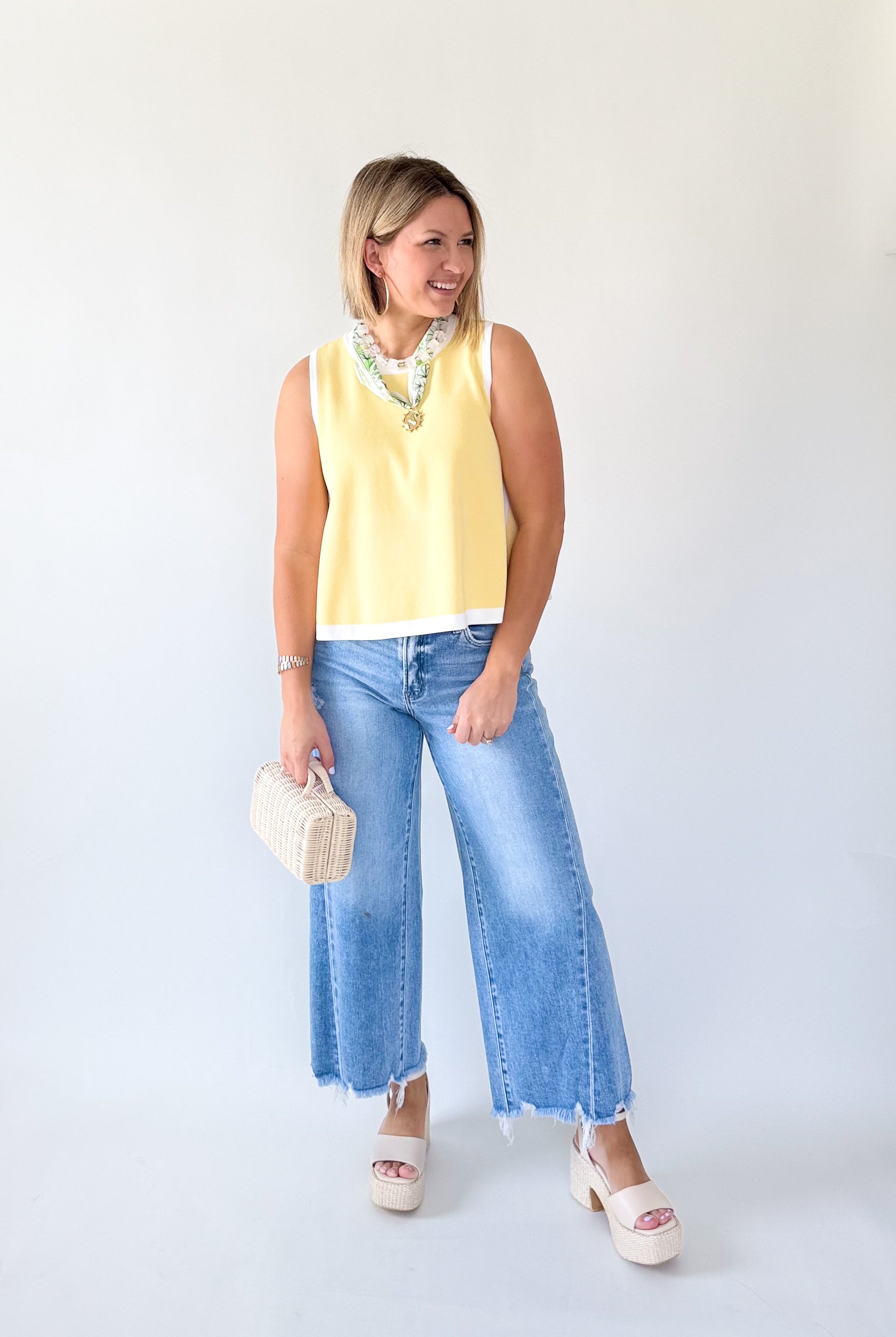 Olivia High Rise Crop Wide By Vervet
