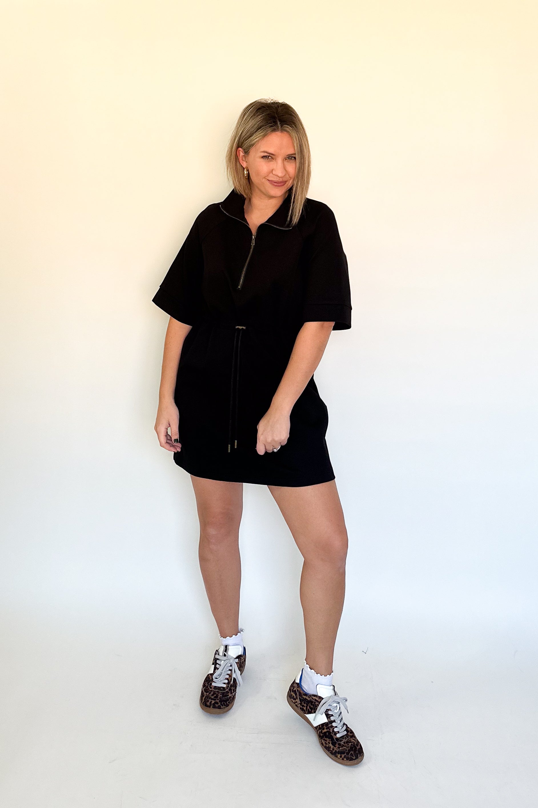 entro black mini dress