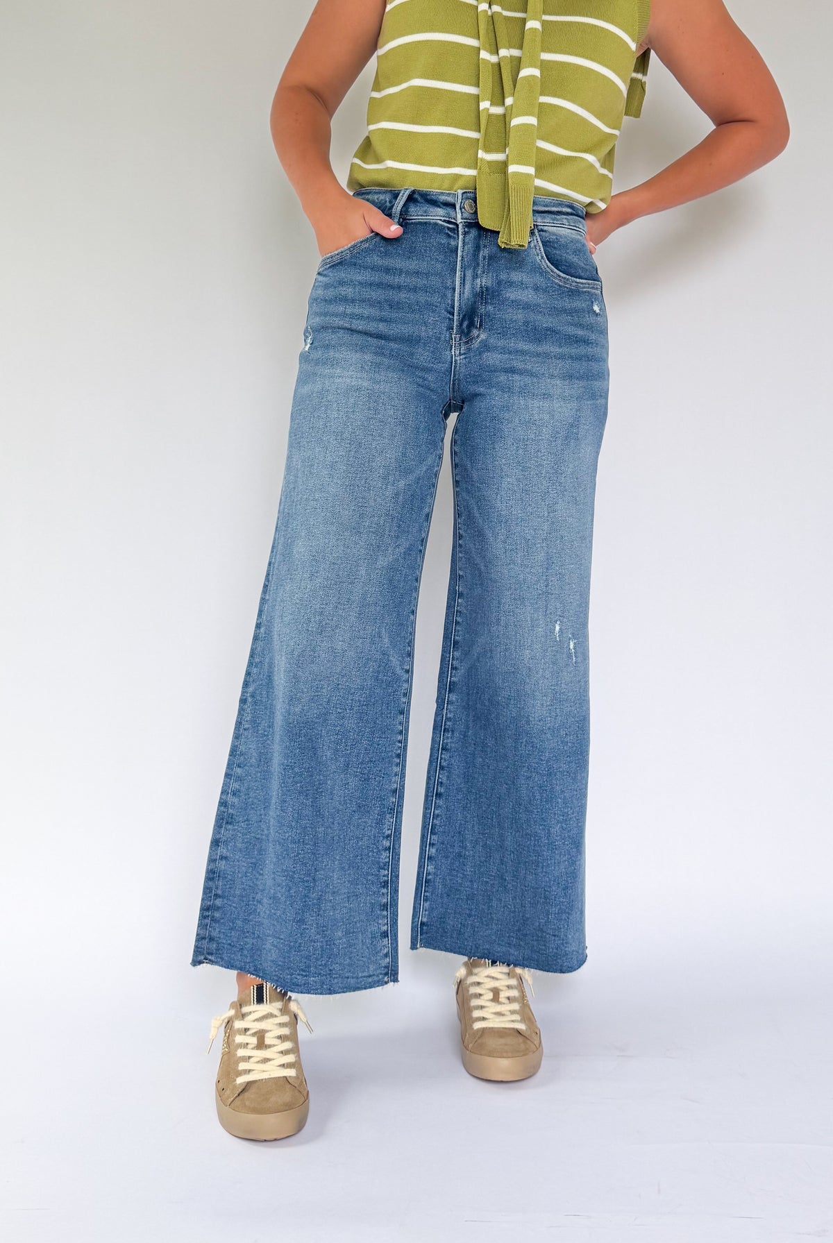 Olivia High Rise Ankle Wide By Vervet
