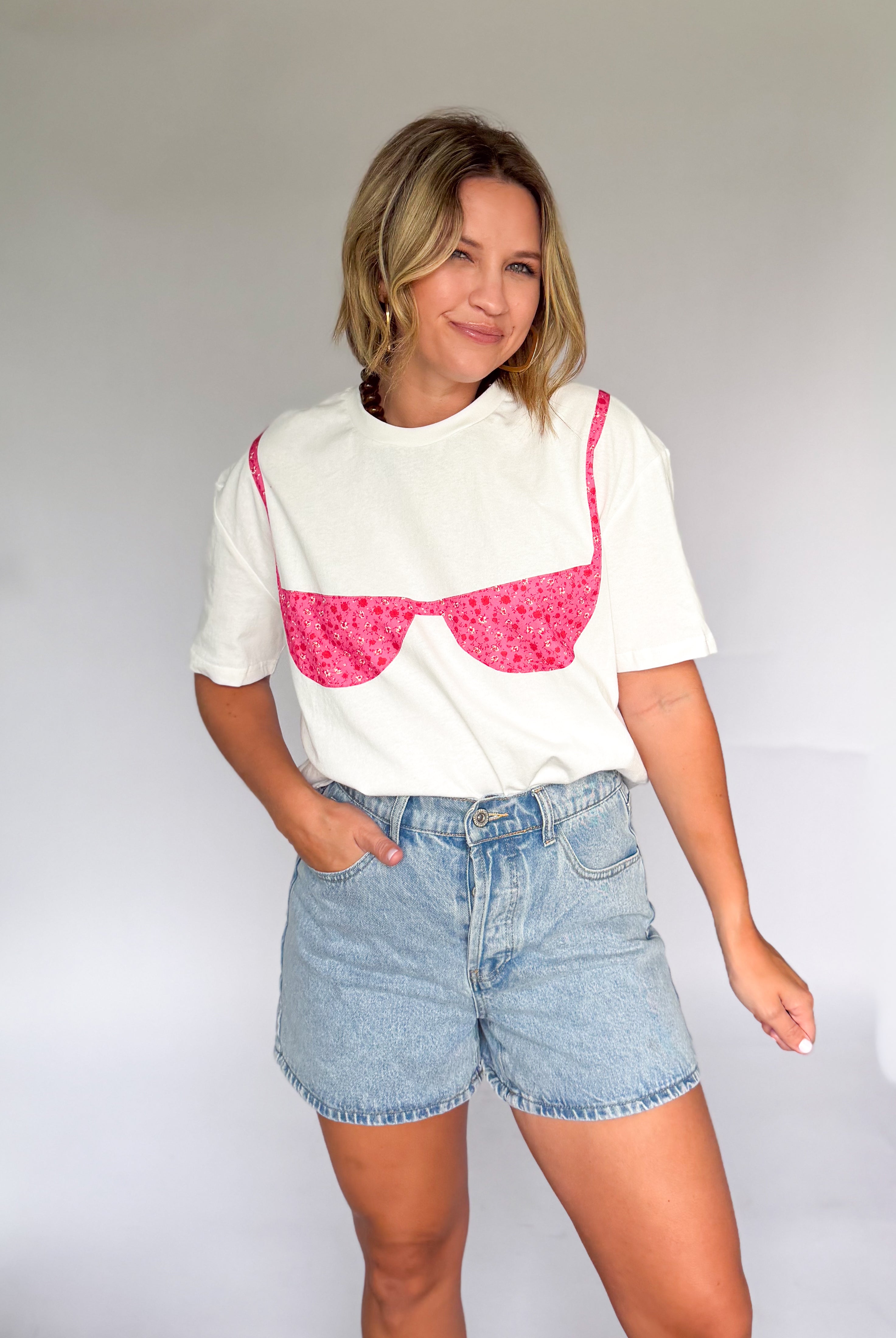 things between Floral Bikini Patchwork Tee
