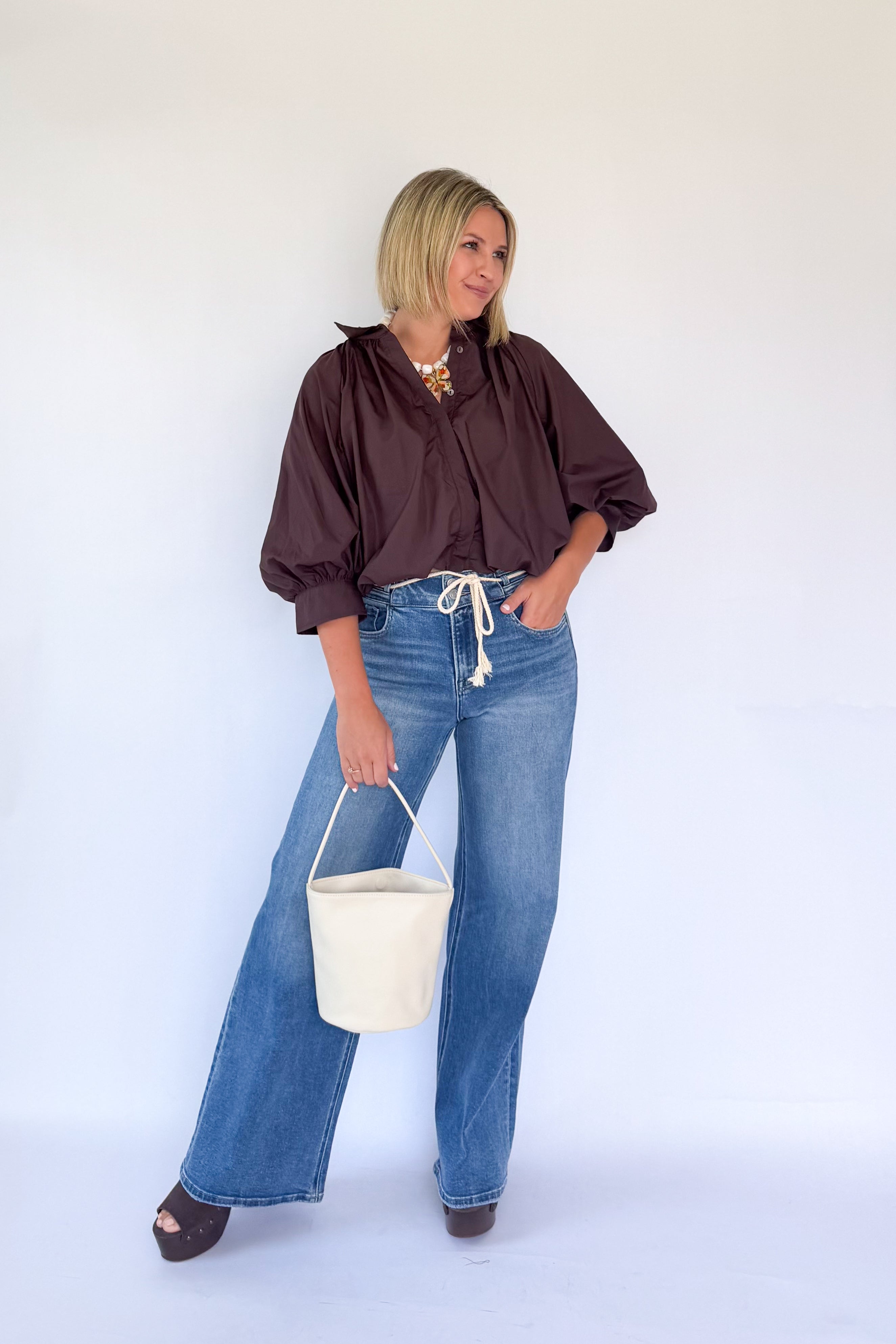 entro brown bubble top