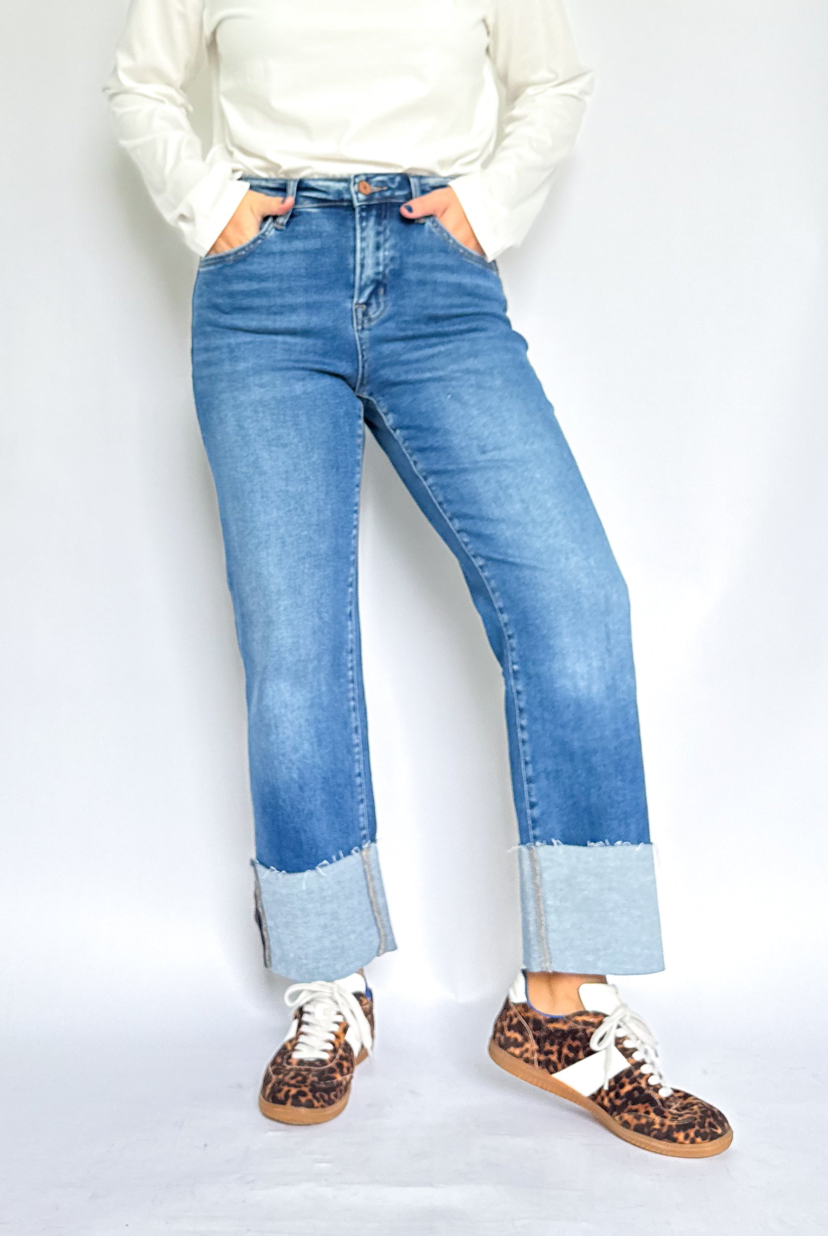 Victoria High Rise Crop Straight By Vervet