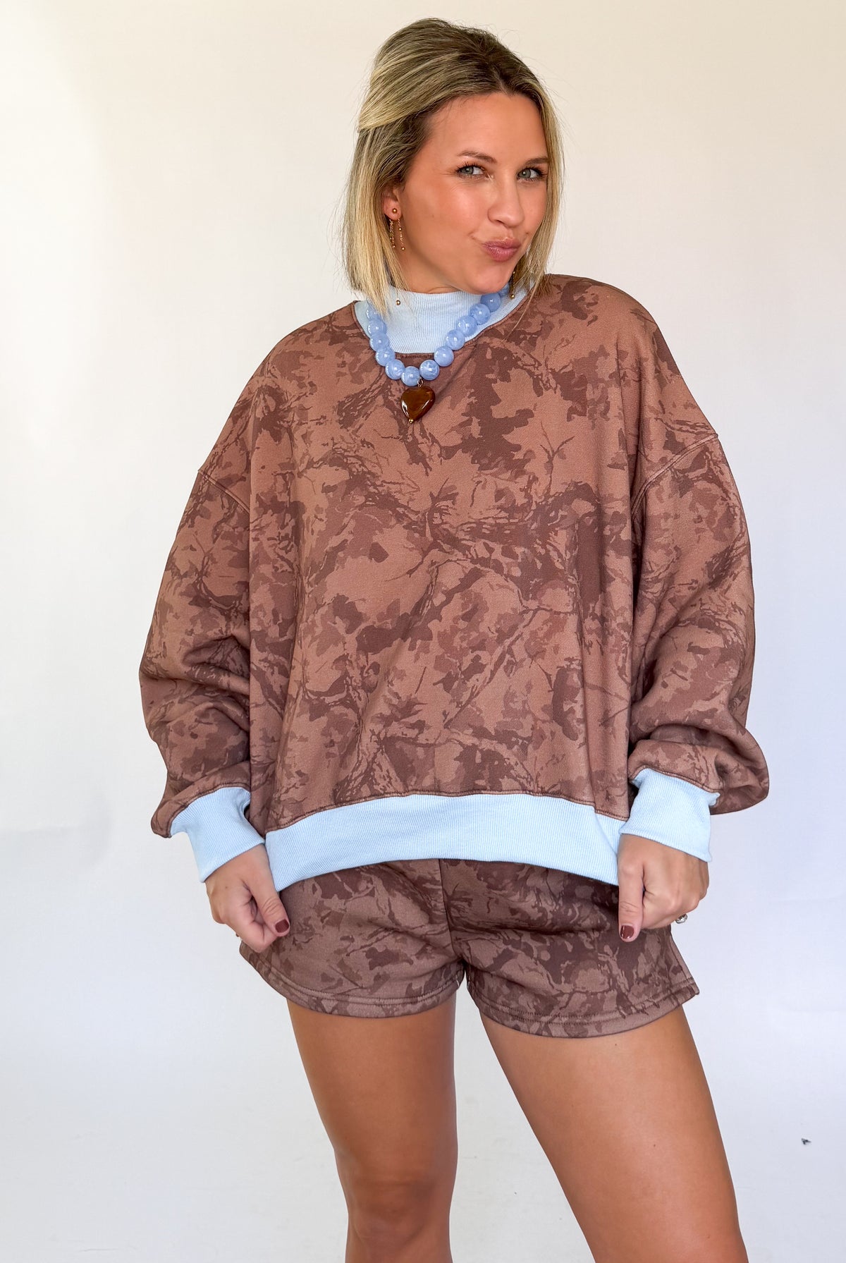 tcec camo comfy set with blue trim