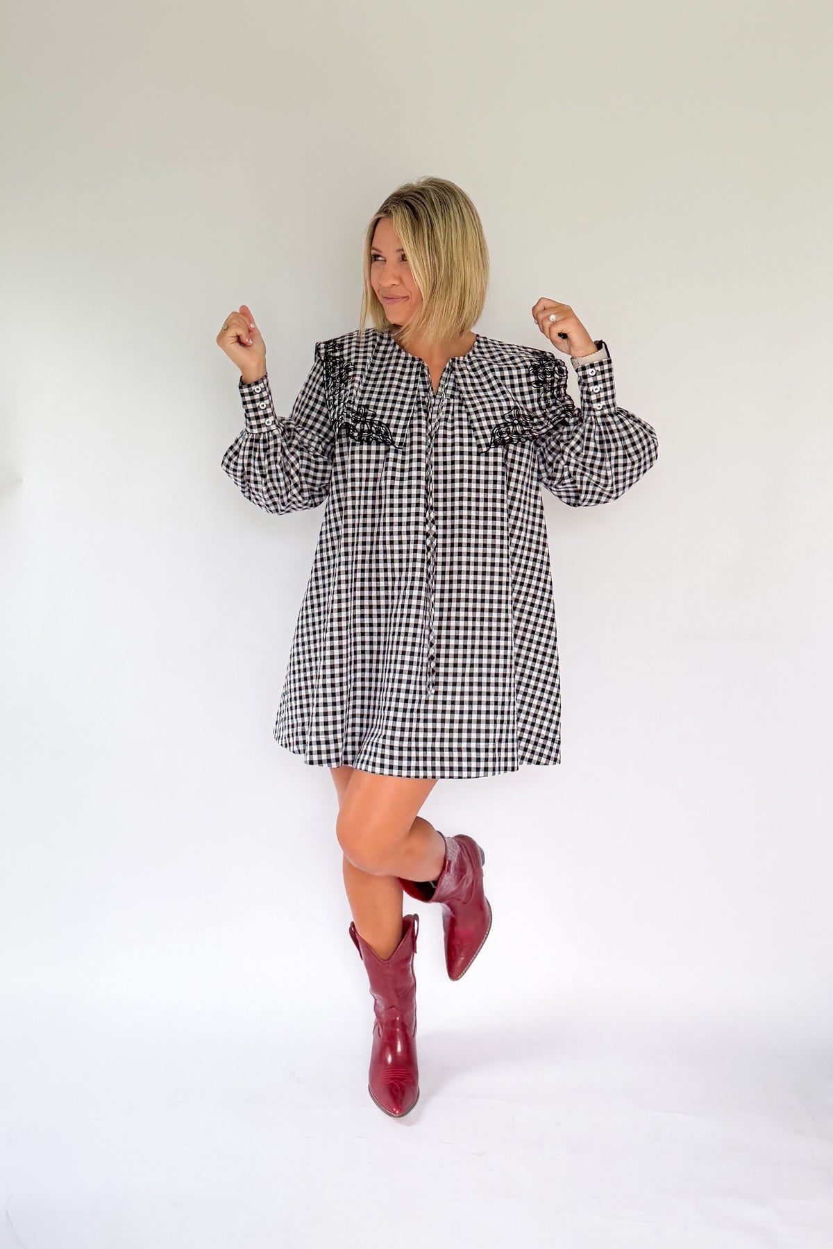 sofie the label Riley mini dress gingham