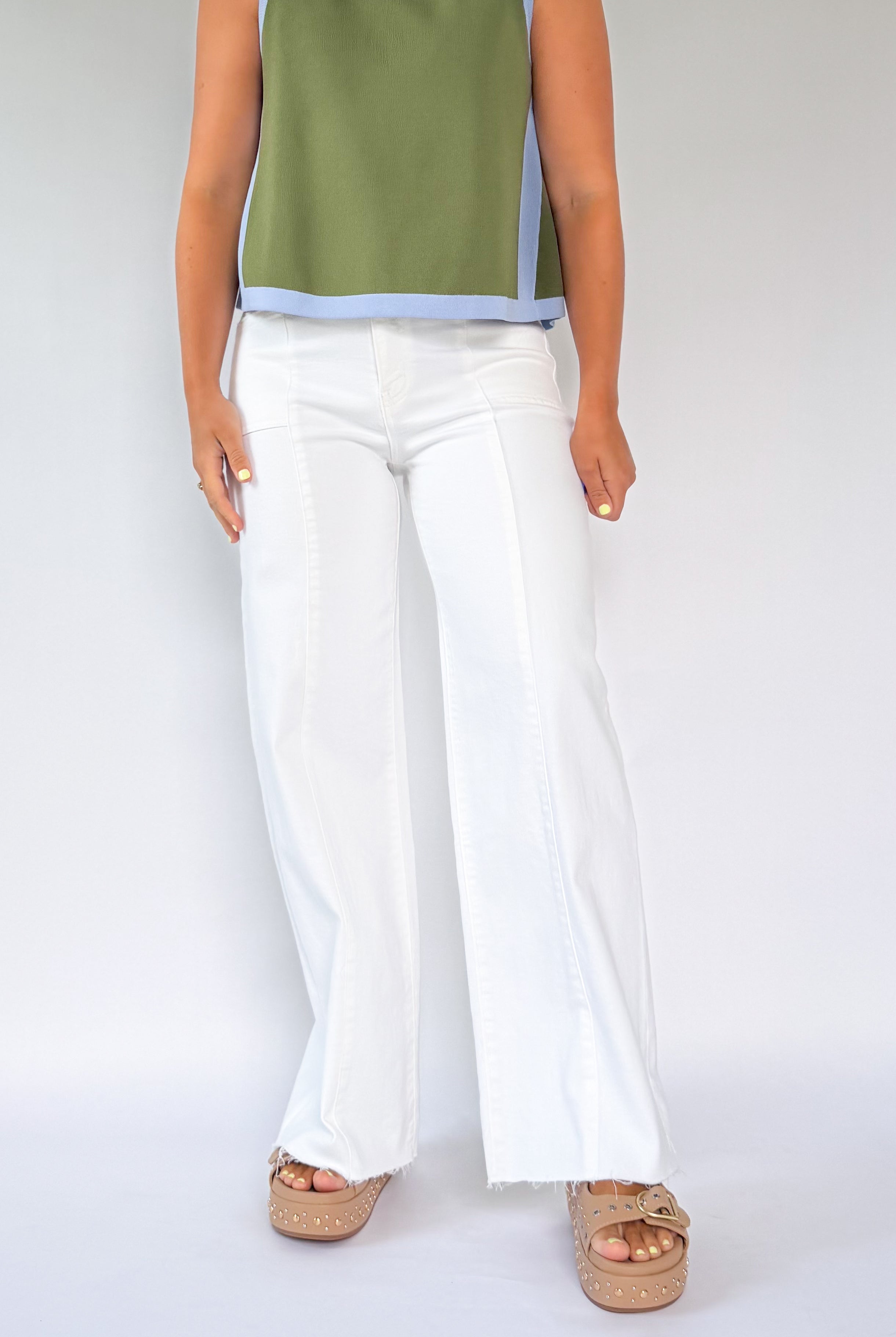 Olivia High Rise Stacked Waistband Jean By Vervet