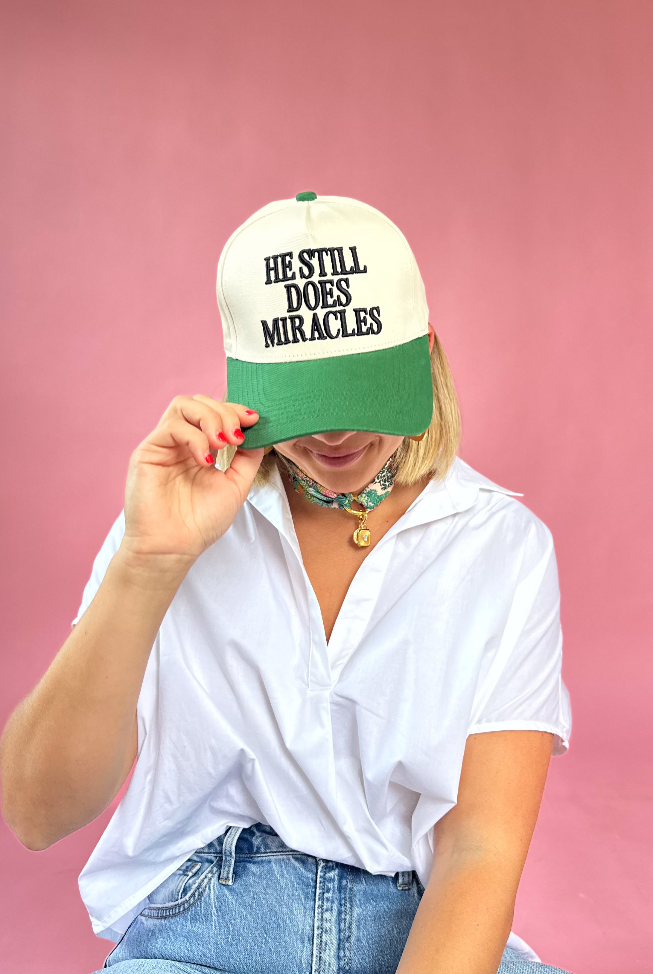 he still does miracles trucker hat