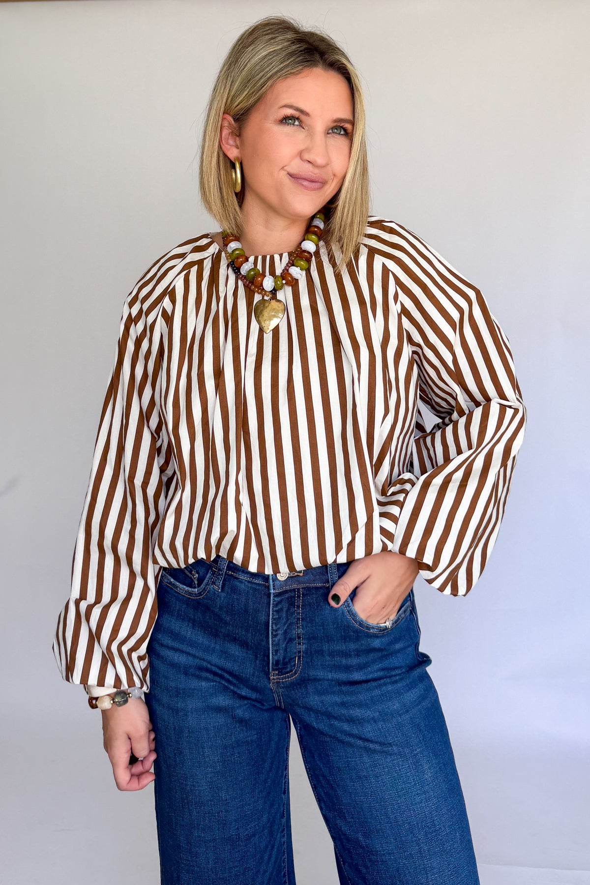 Lottie stripe Bubble Top By Karlie