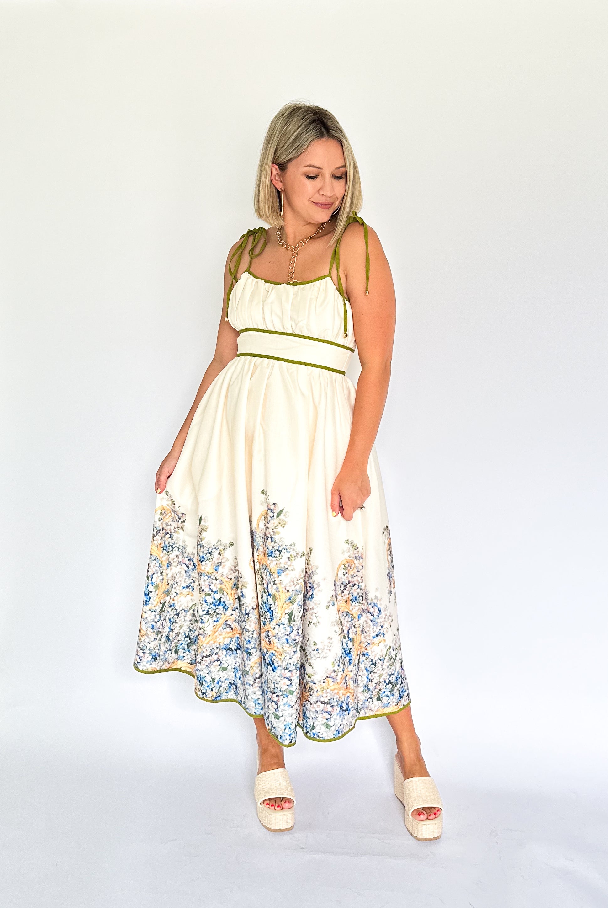 entro ivory floral maxi dress