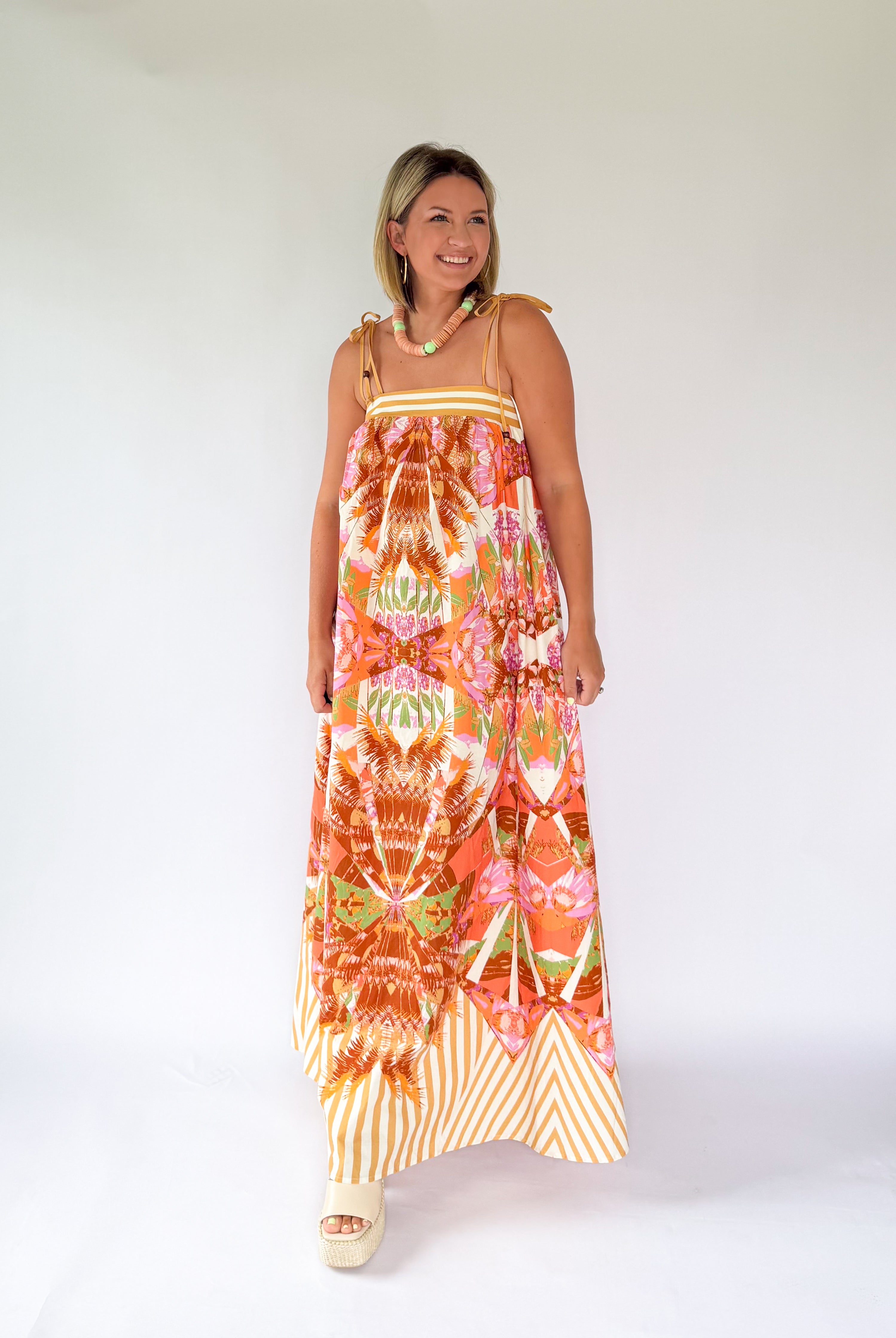flying tomato printed maxi dress