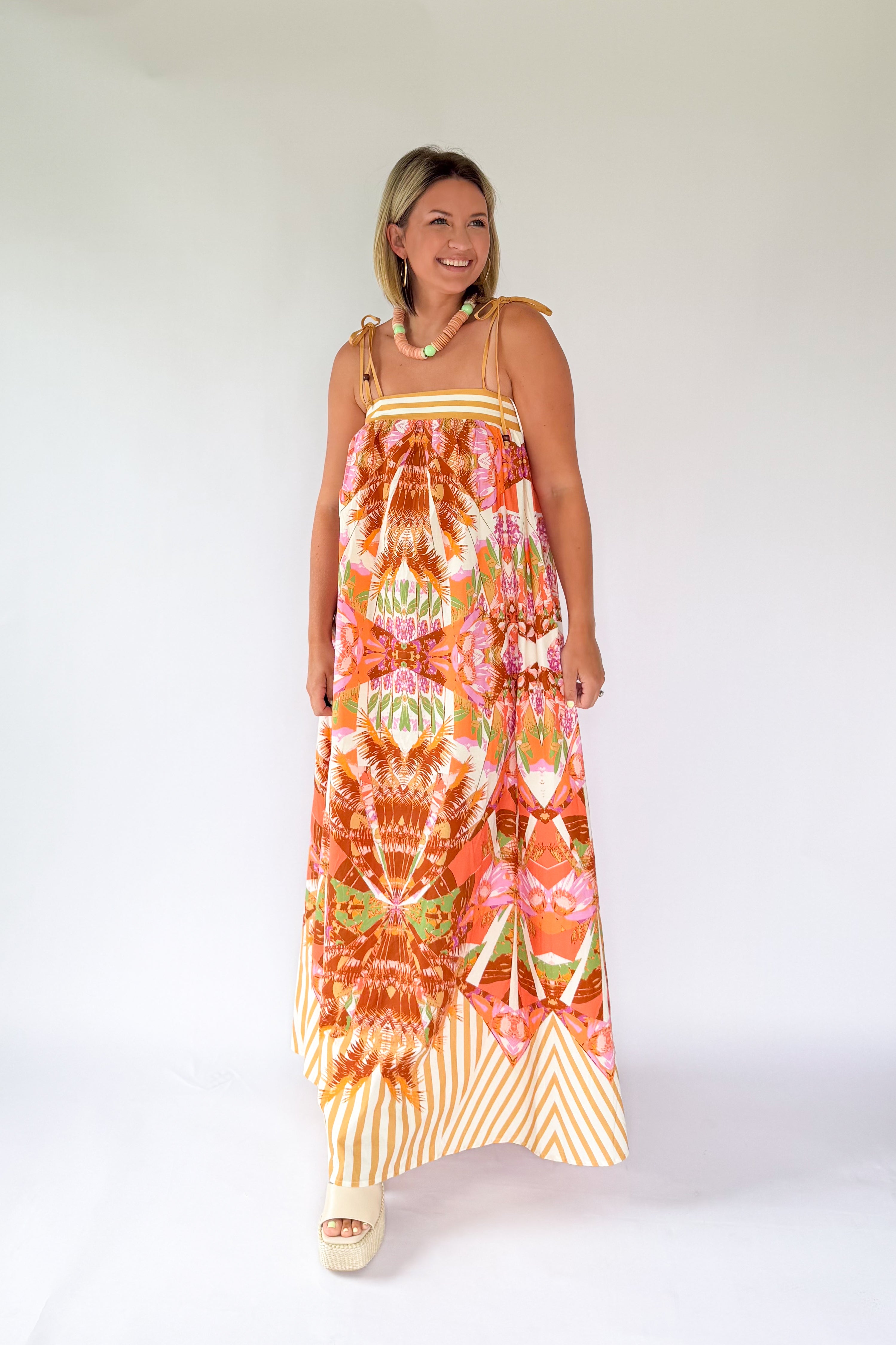 flying tomato printed maxi dress