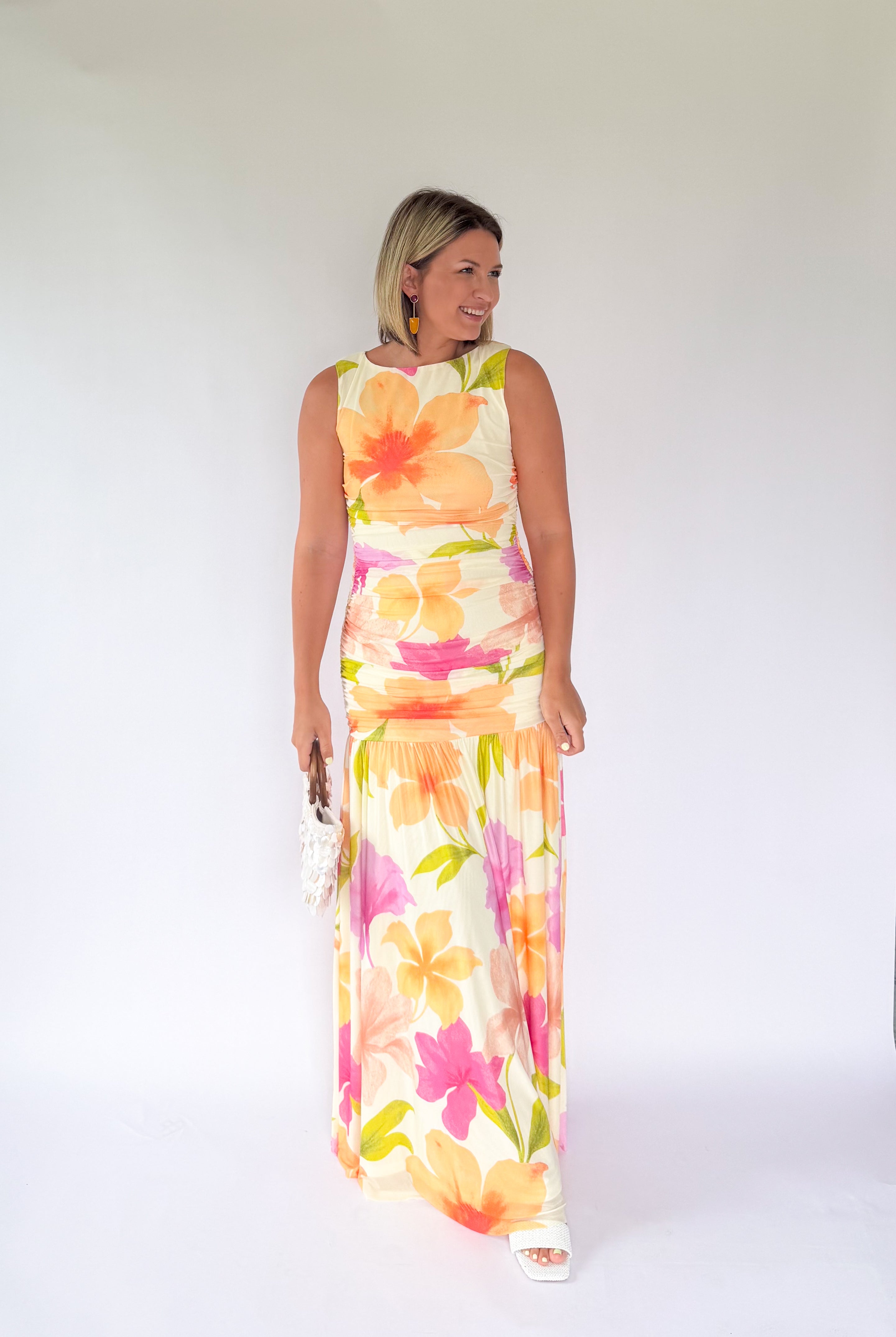 flying tomato floral maxi floral dress