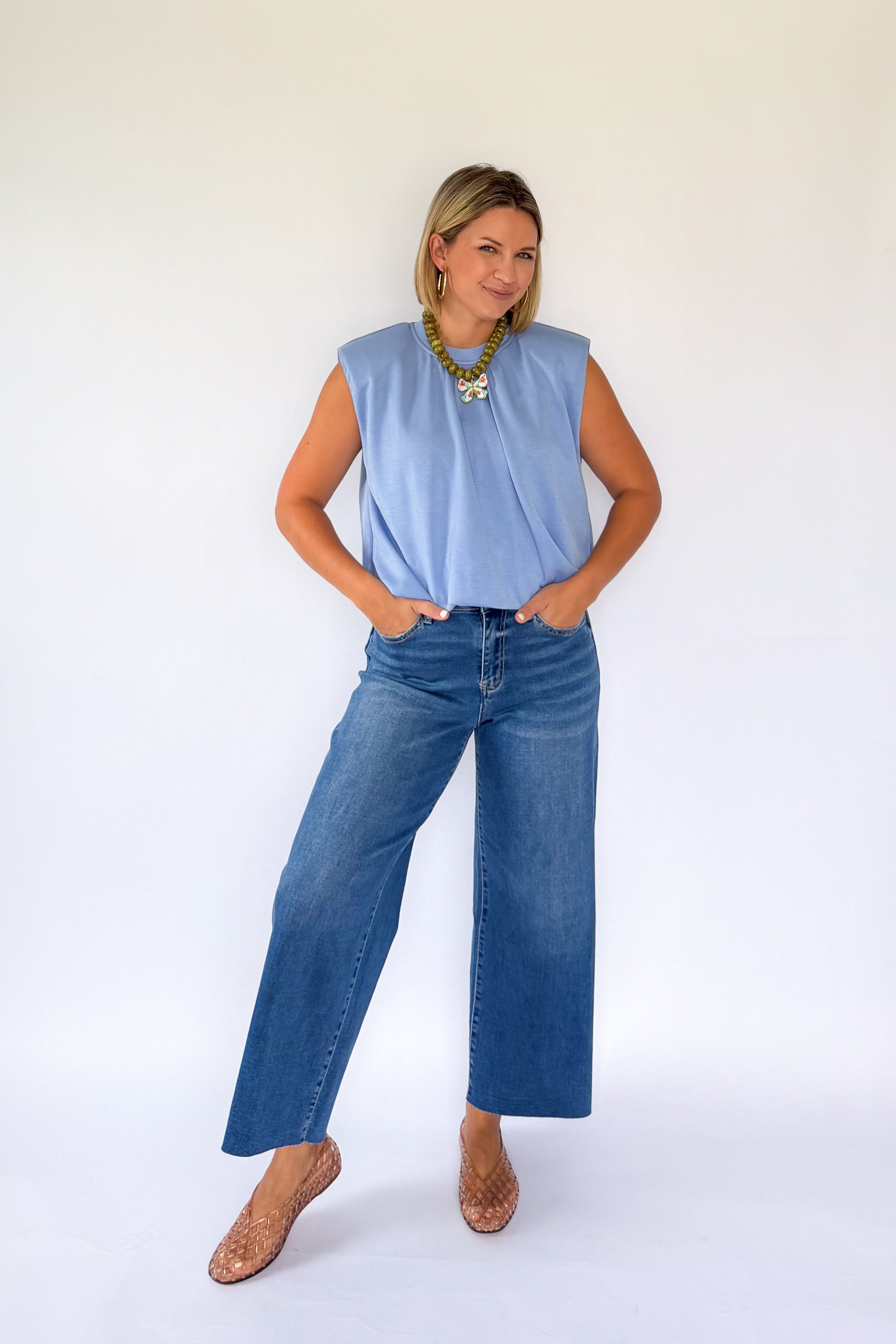 entro blue bubble top