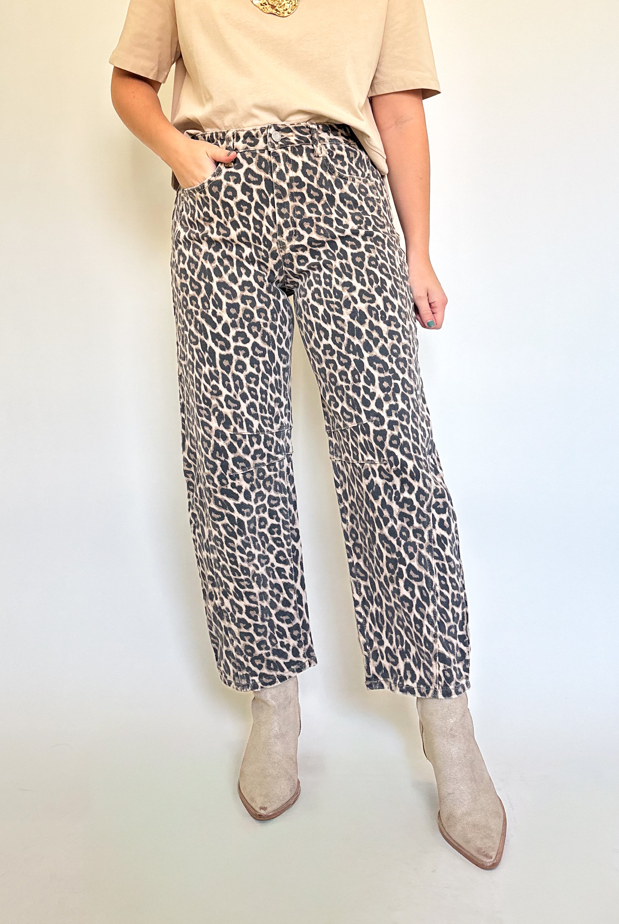 Kate High Rise Leopard Barrel By Vervet