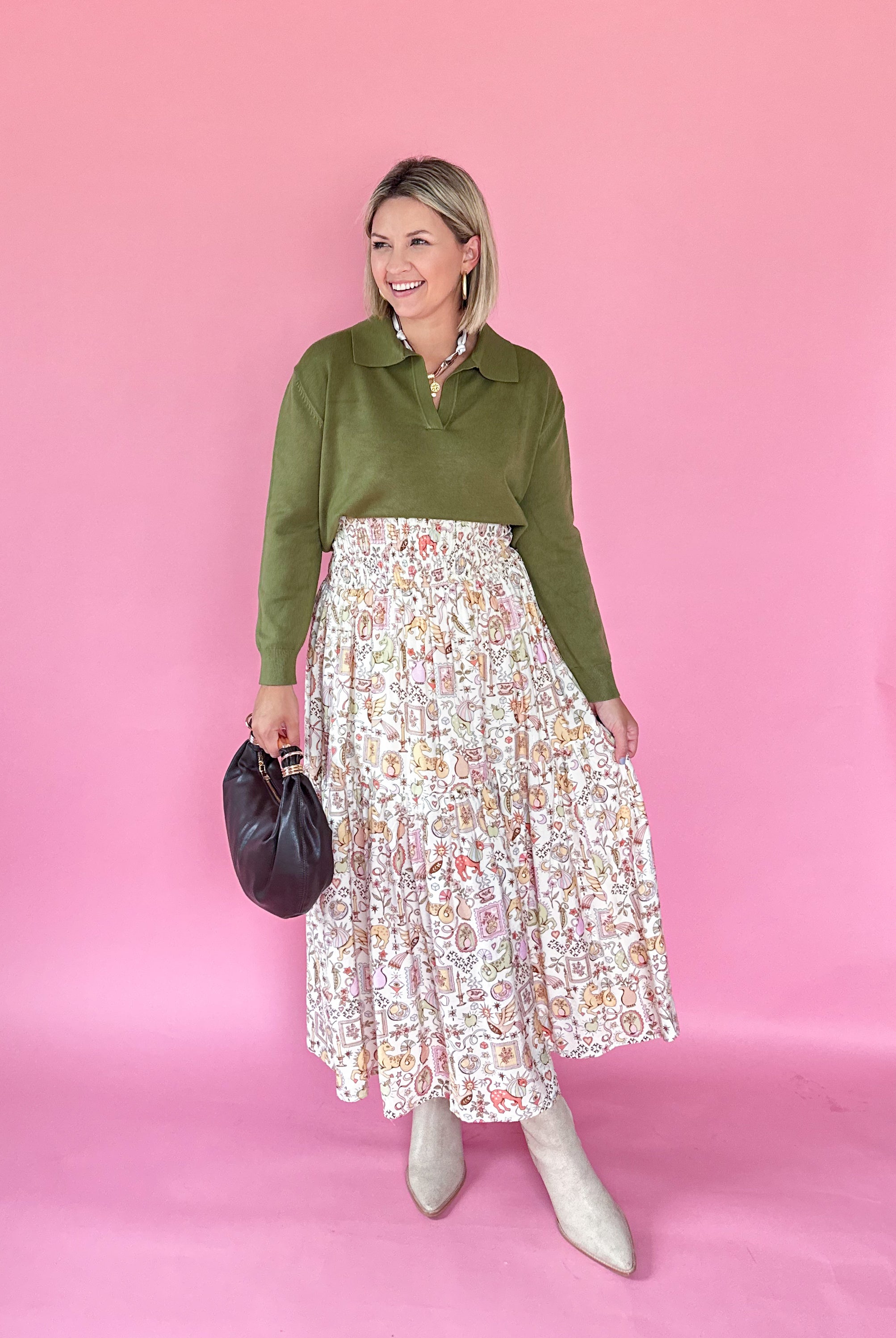 karlie green cashmere sweater top