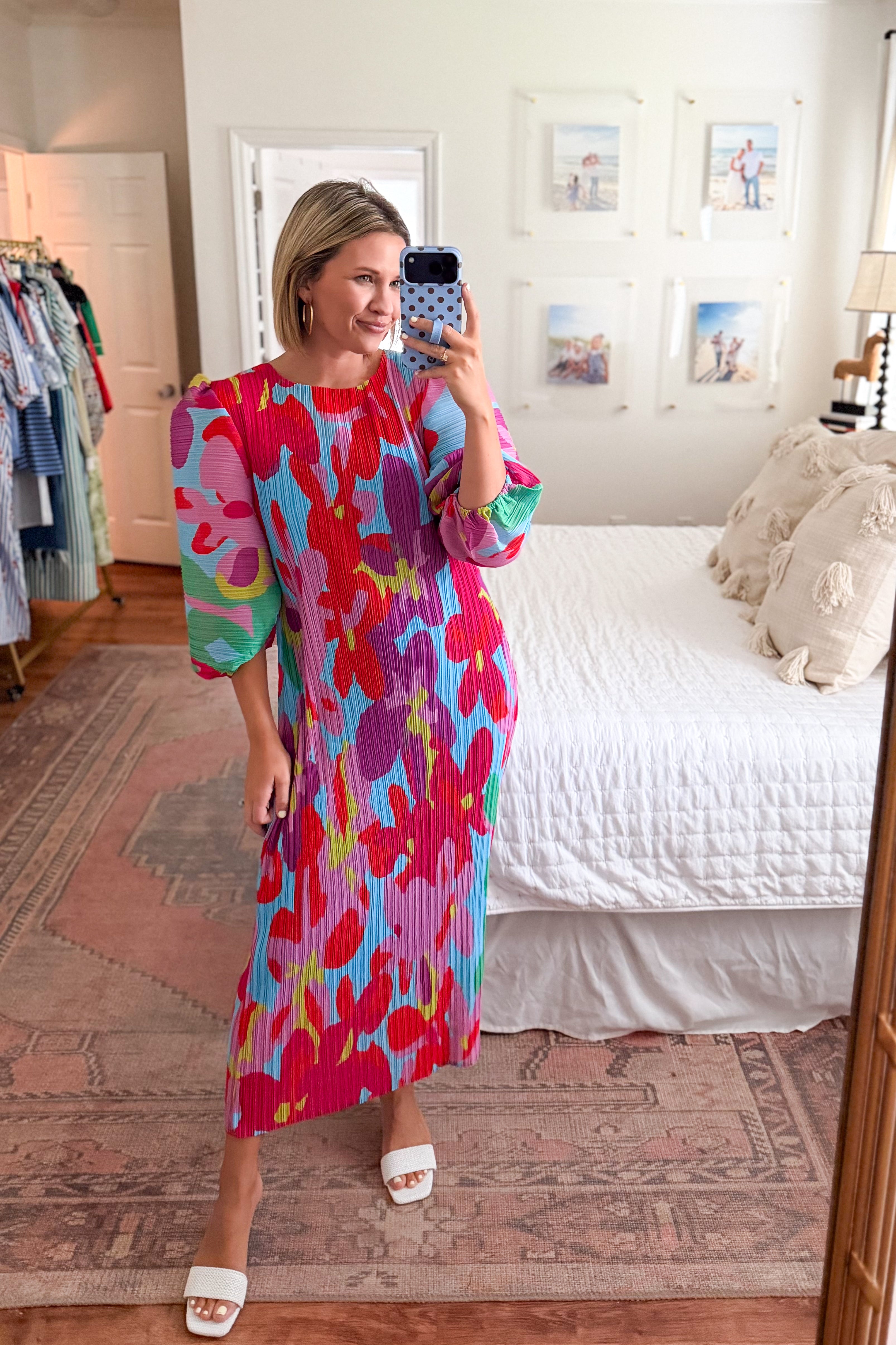 Big Floral Pleat Dress By Karlie