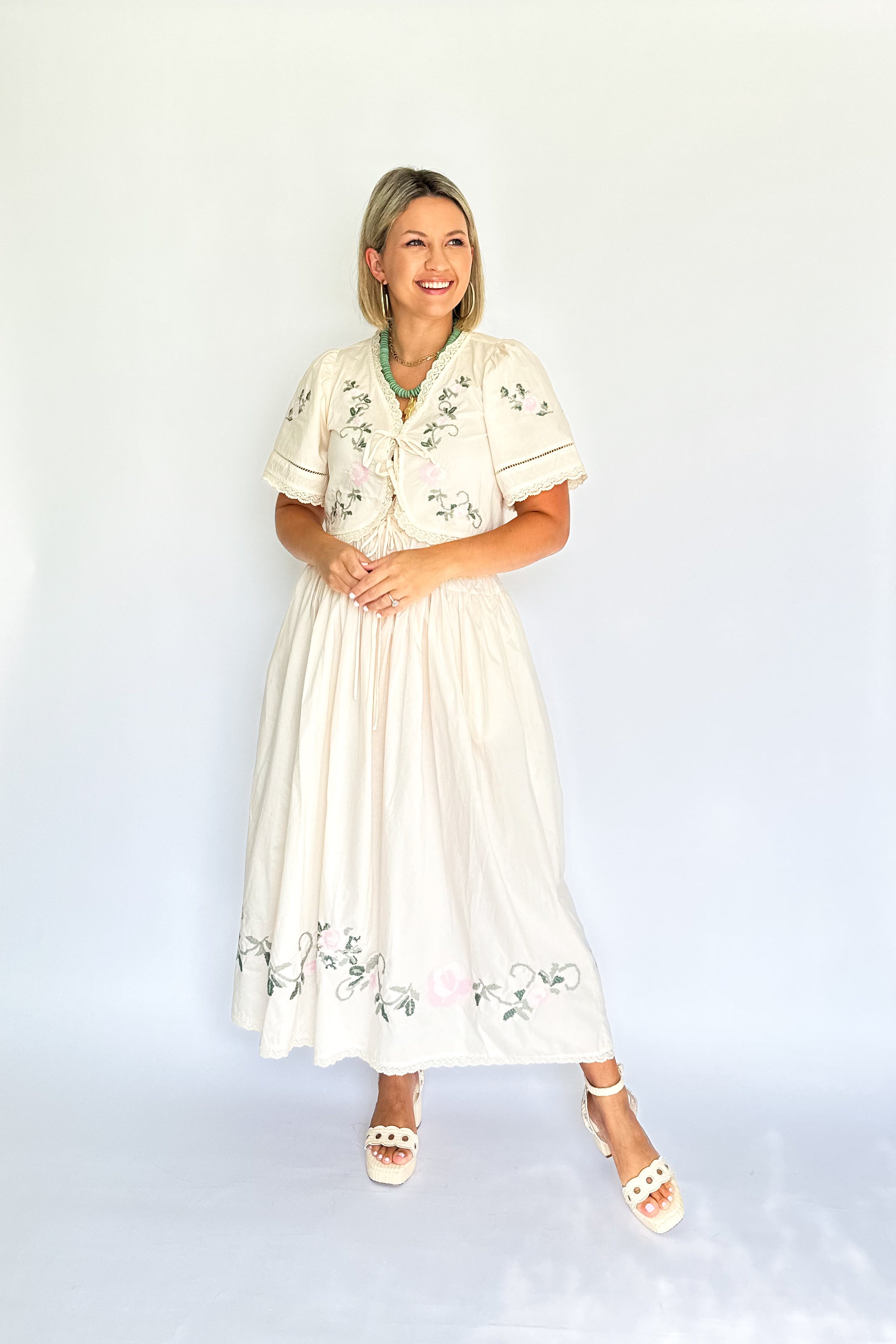 SOFIE THE LABEL EMBROIDERED MAXI SKIRT