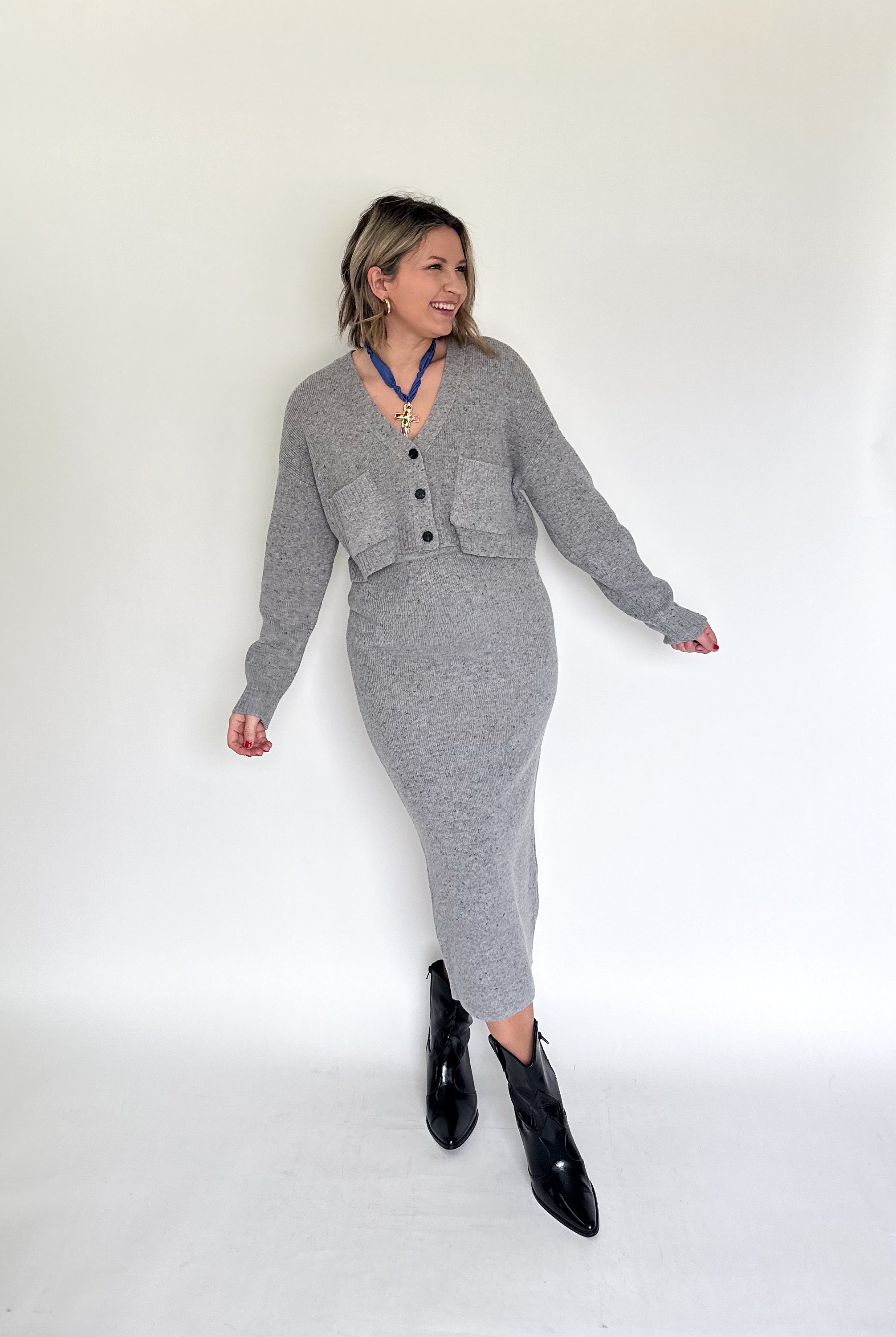 Mable heather gray set