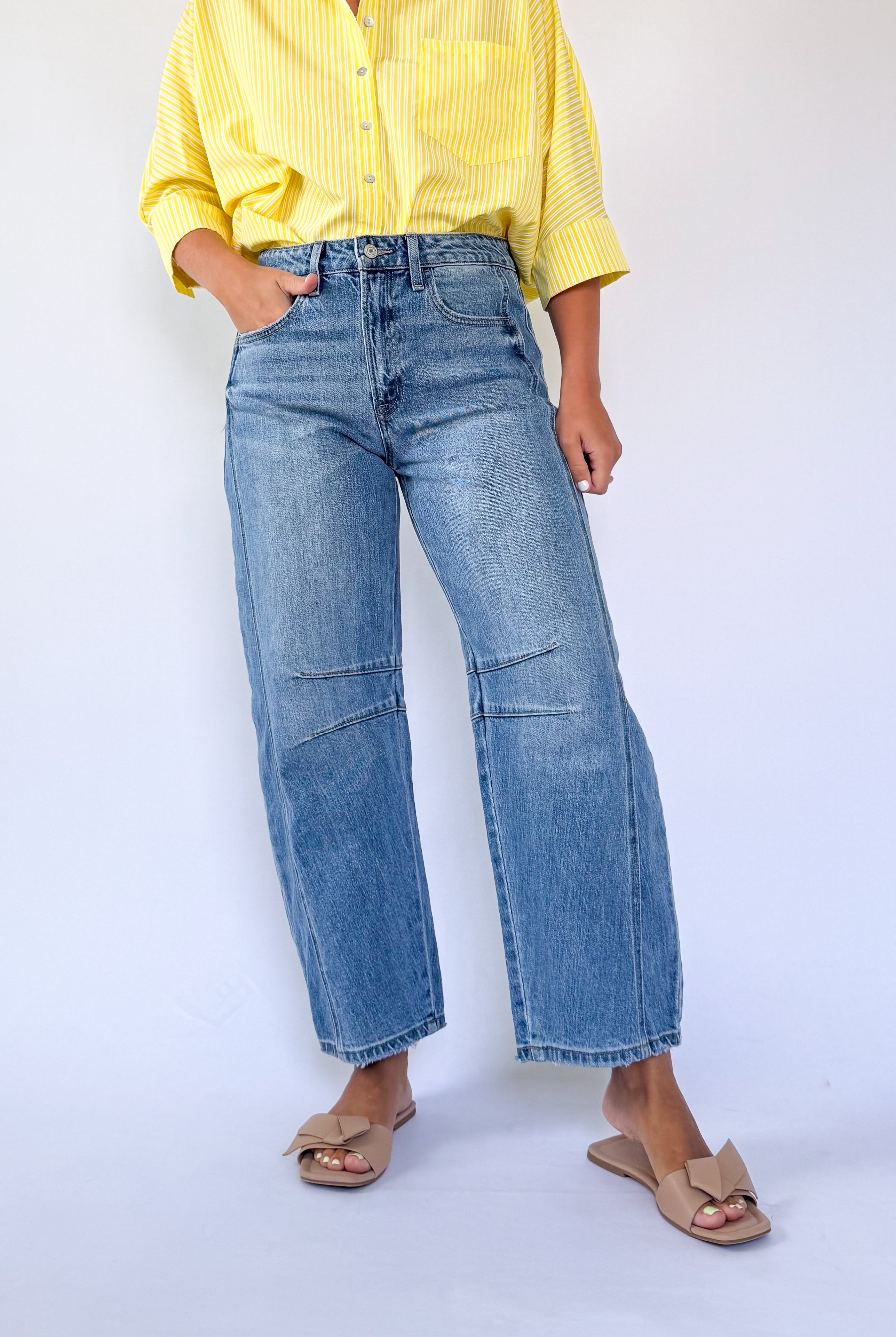Kate High Rise Barrel Jean By Vervet