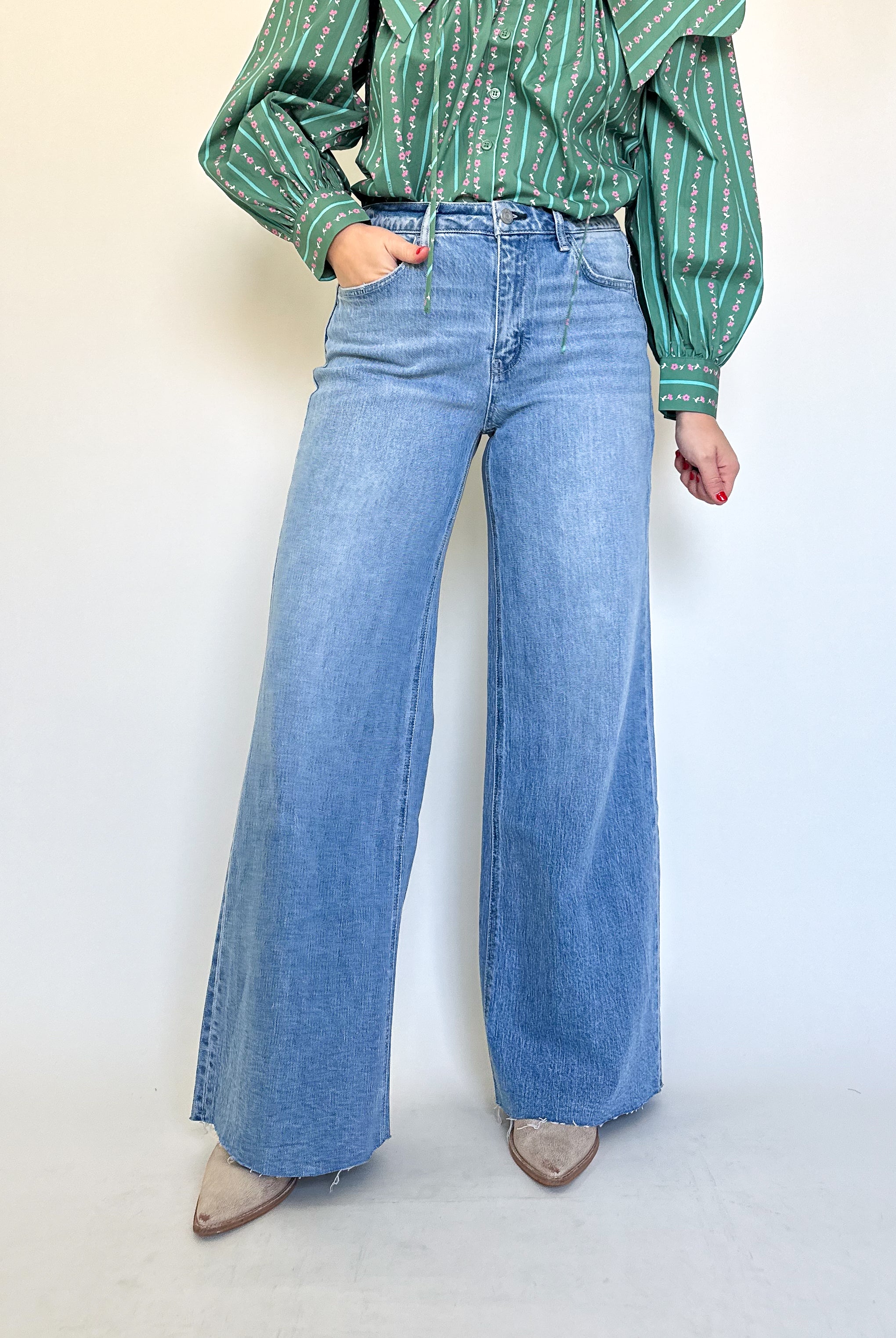 Olivia High Rise Wide Leg Jean By Vervet