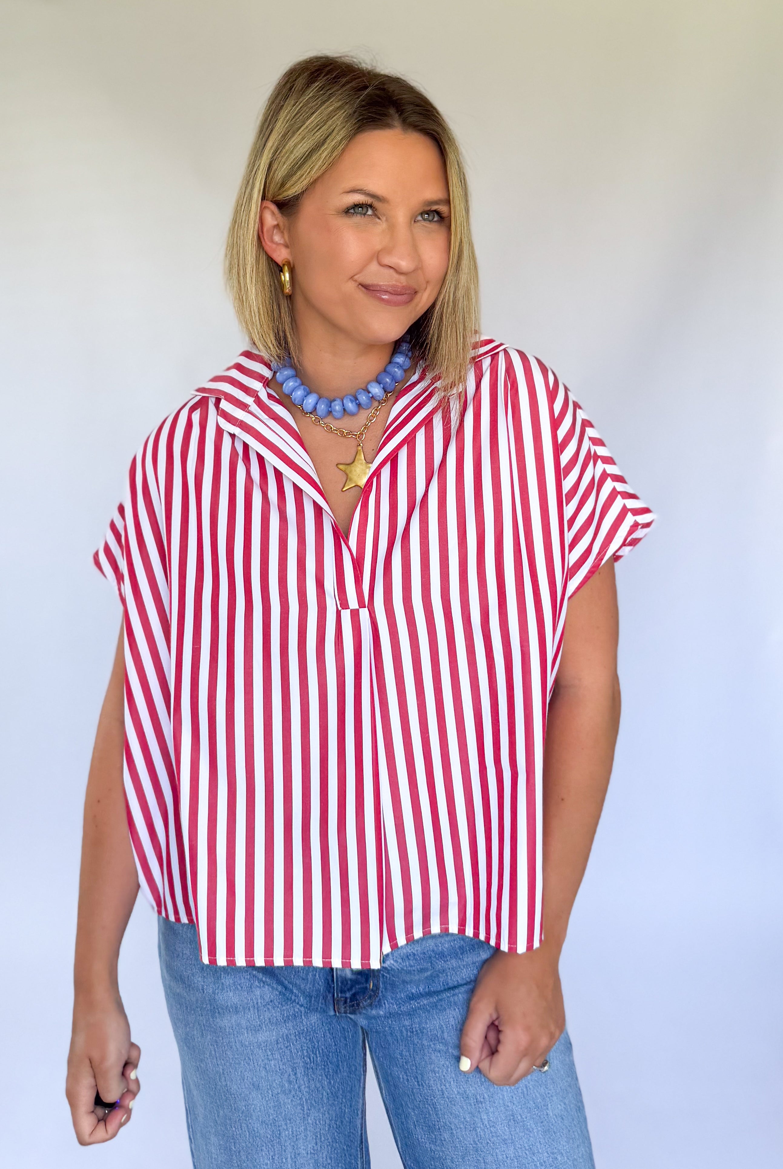 Signature Stripe Top By Karlie