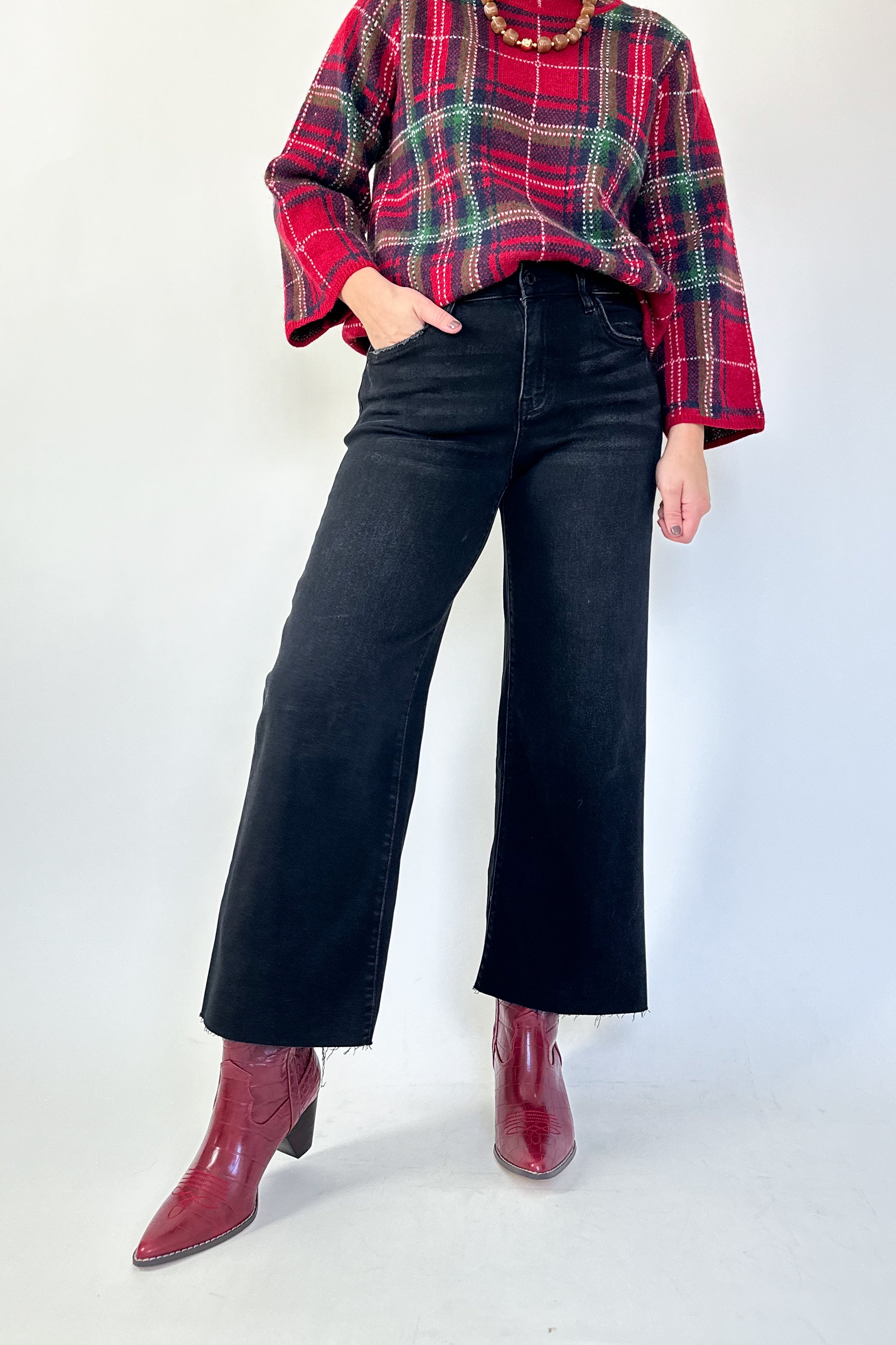 Aileeah High Rise Super Crop Slim Wide By Vervet