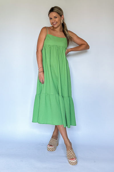storia green maxi dress