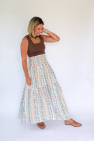 French Cottage Floral Maxi Skirt By Karlie