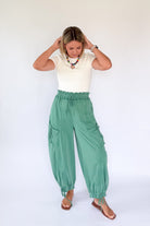 mittoshop heritage green  jogger barrel pant