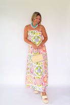 pretty follies summer print maxi dress