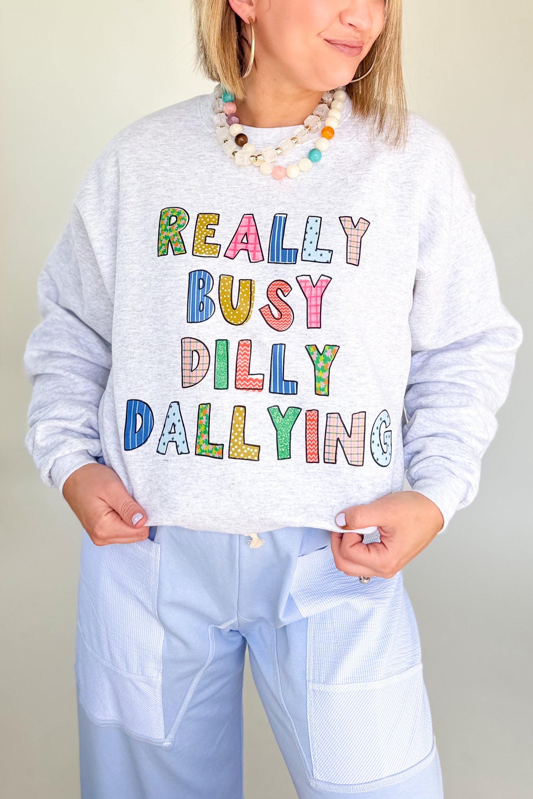 etta & east really busy dilly dallying sweatshirt