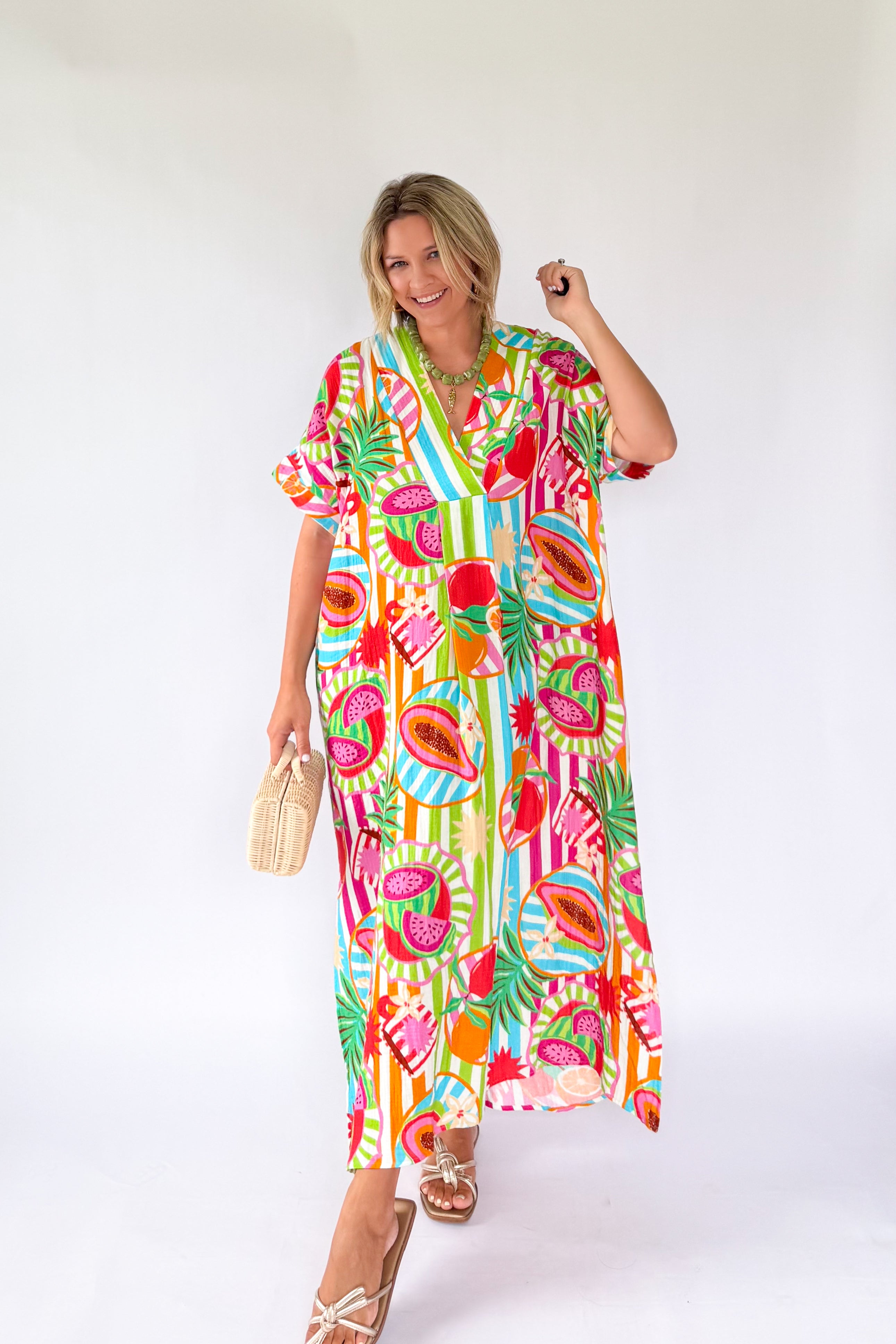 Island Fruit Gauze Maxi by Karlie