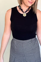 by together ribbed black tank