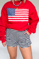 BUCKETLIST NAVY & WHITE STRIPE SHORTS