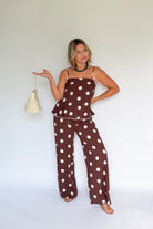 entro chocolate polka dot set