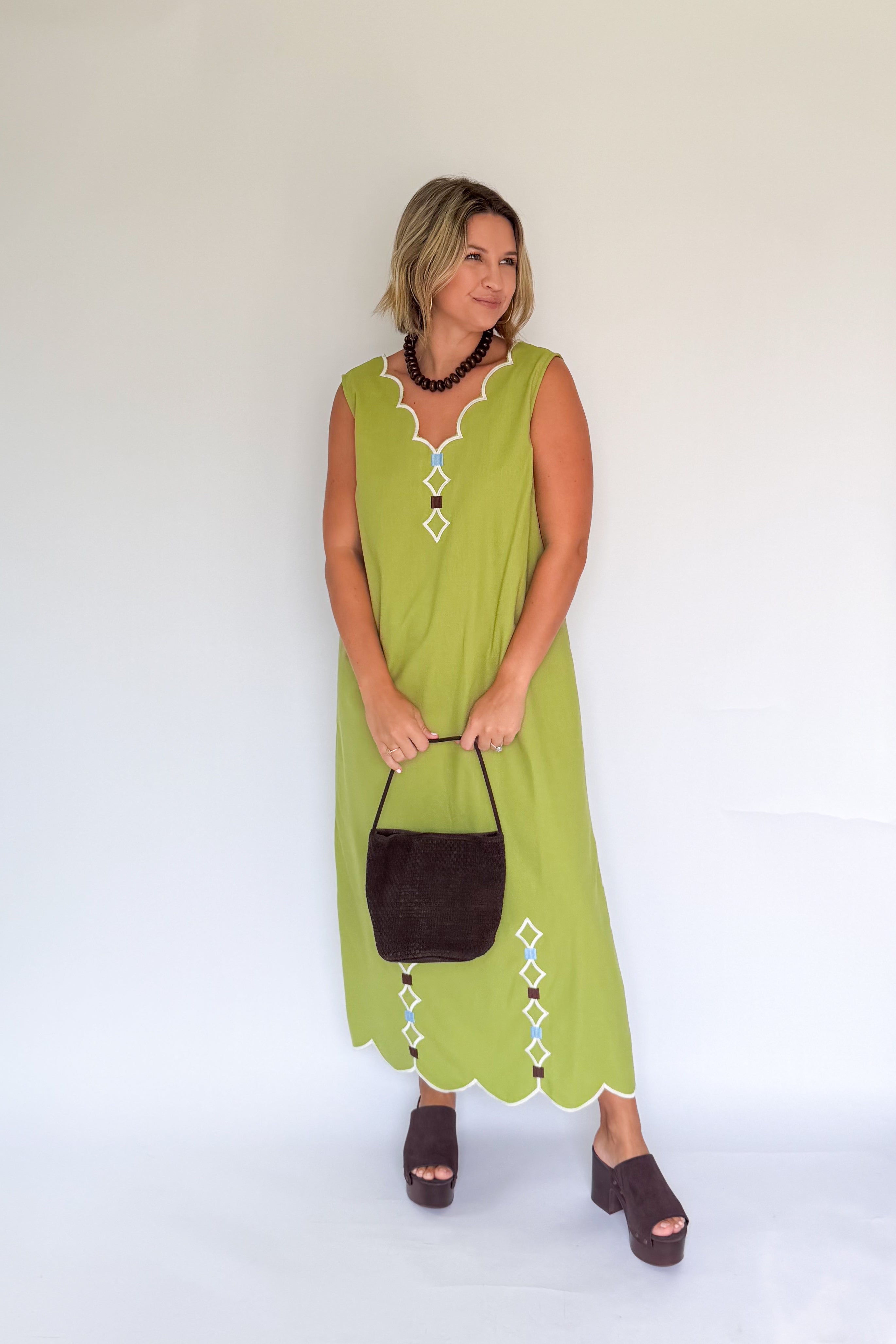 Sea Island Scallop Maxi Dress By Karlie