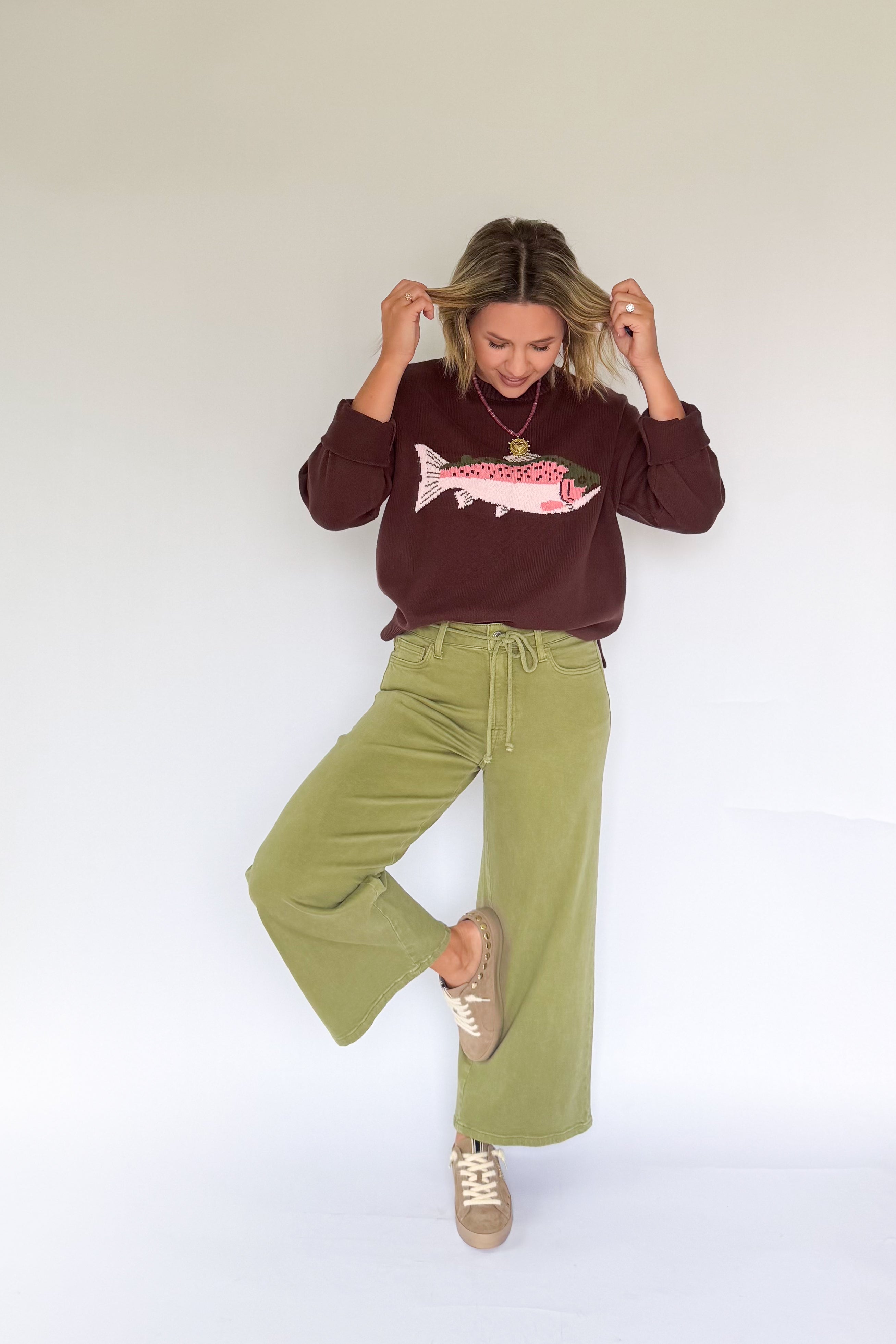 tcec fish chocolate sweater