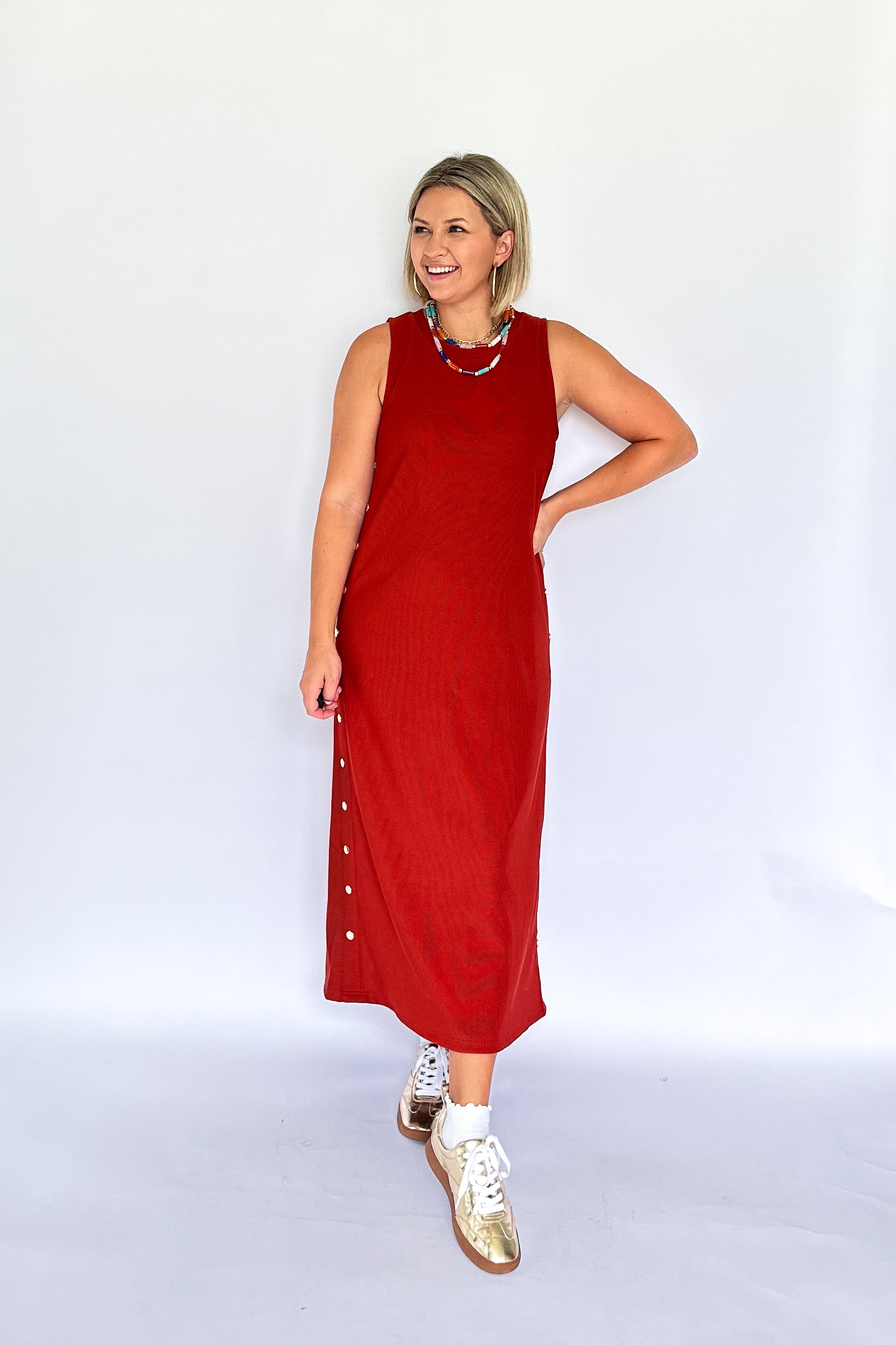 entro ribbed rust maxi