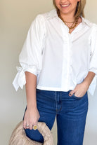 entro white scallop top