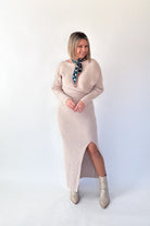 Mable oatmeal sweater dress