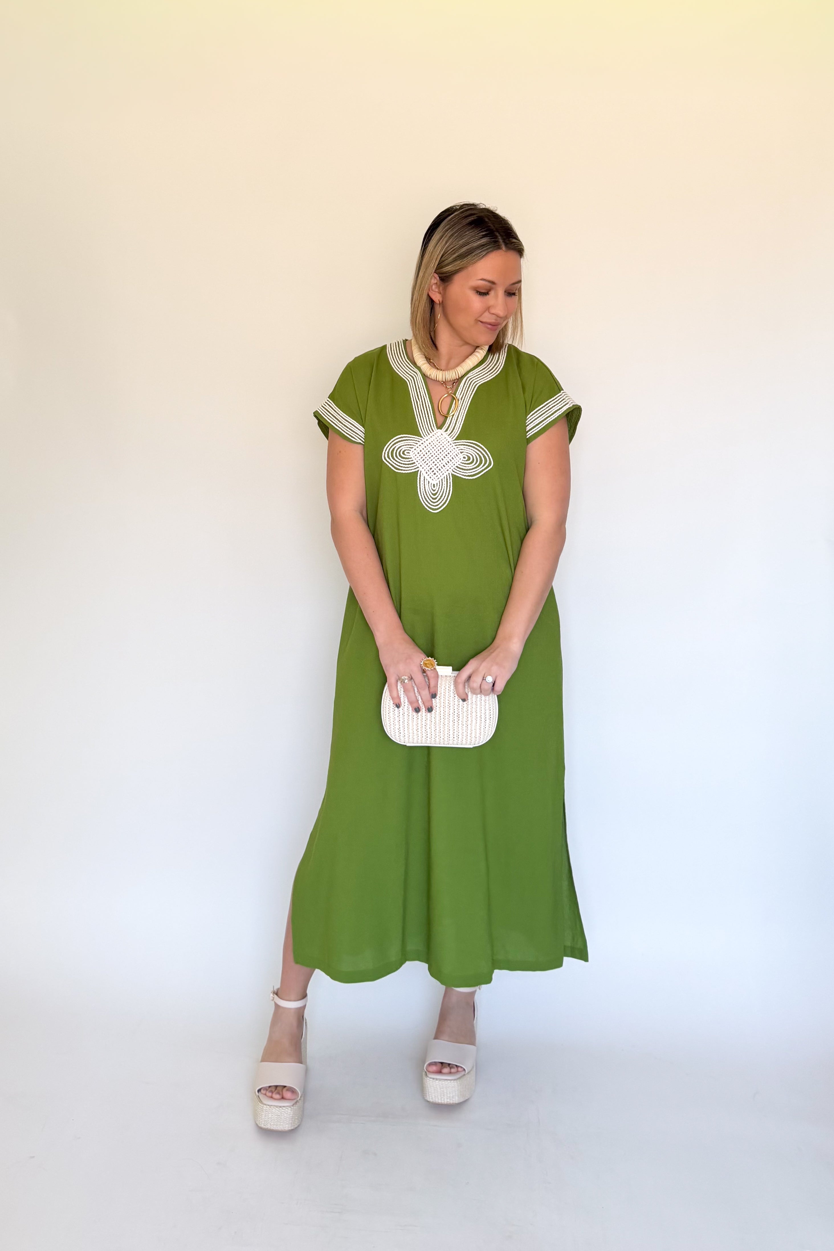 entro matcha yarn detail maxi