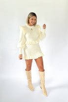 mable cream sweater bow set