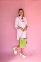 tcec baby pink mini dress