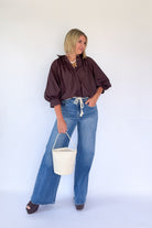 entro brown bubble top