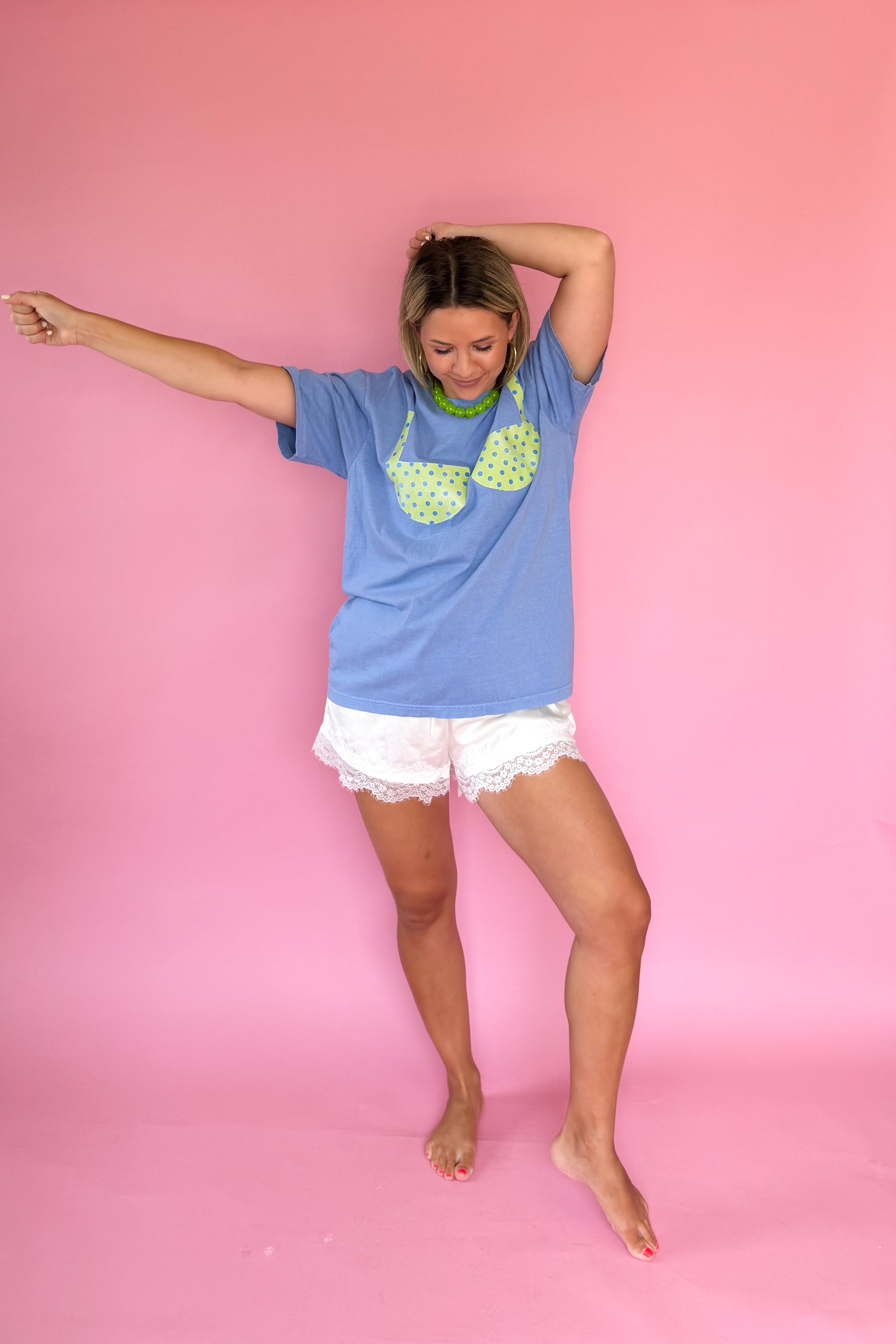 etta & east bikini tee blue