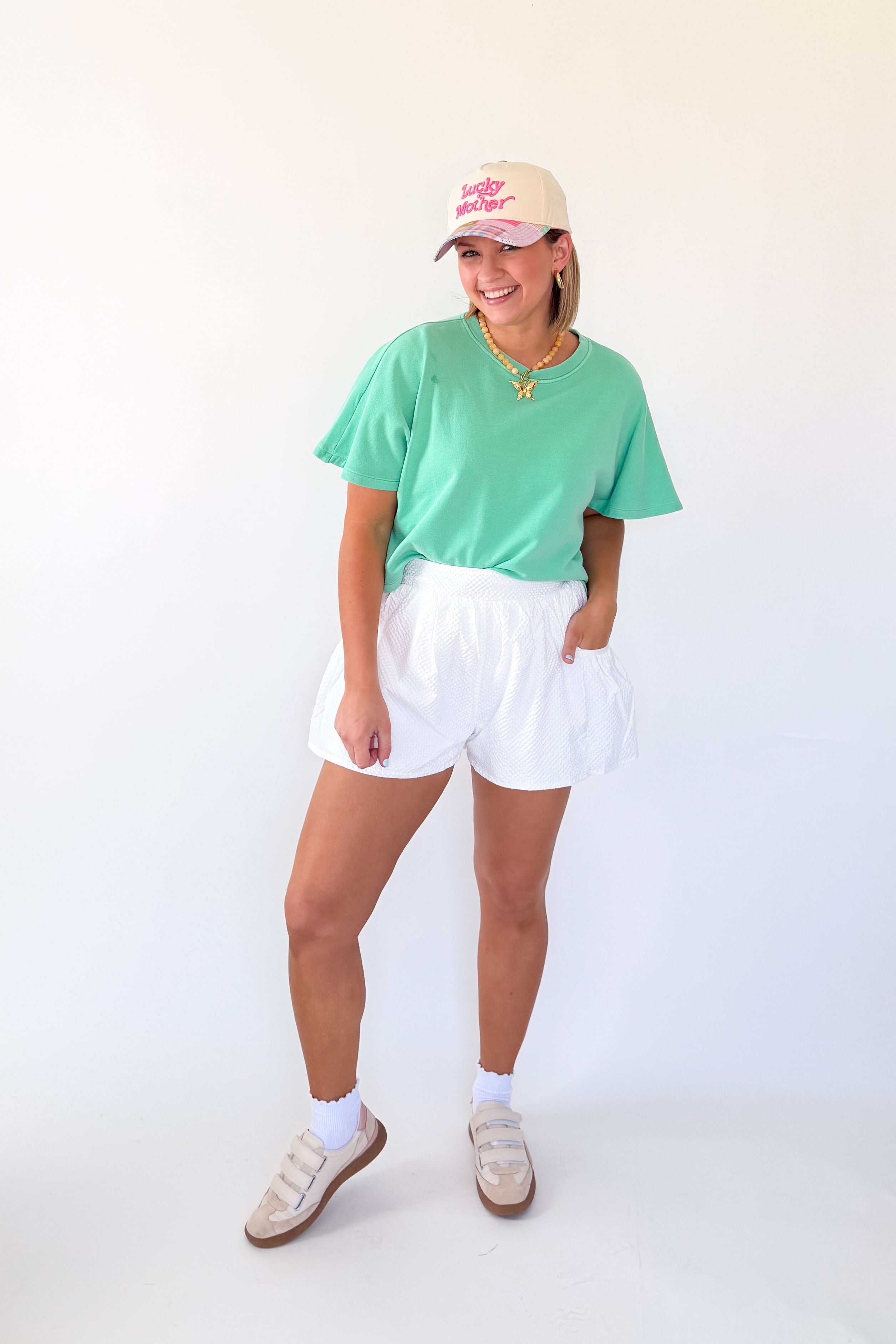 wishlist mint crop tee