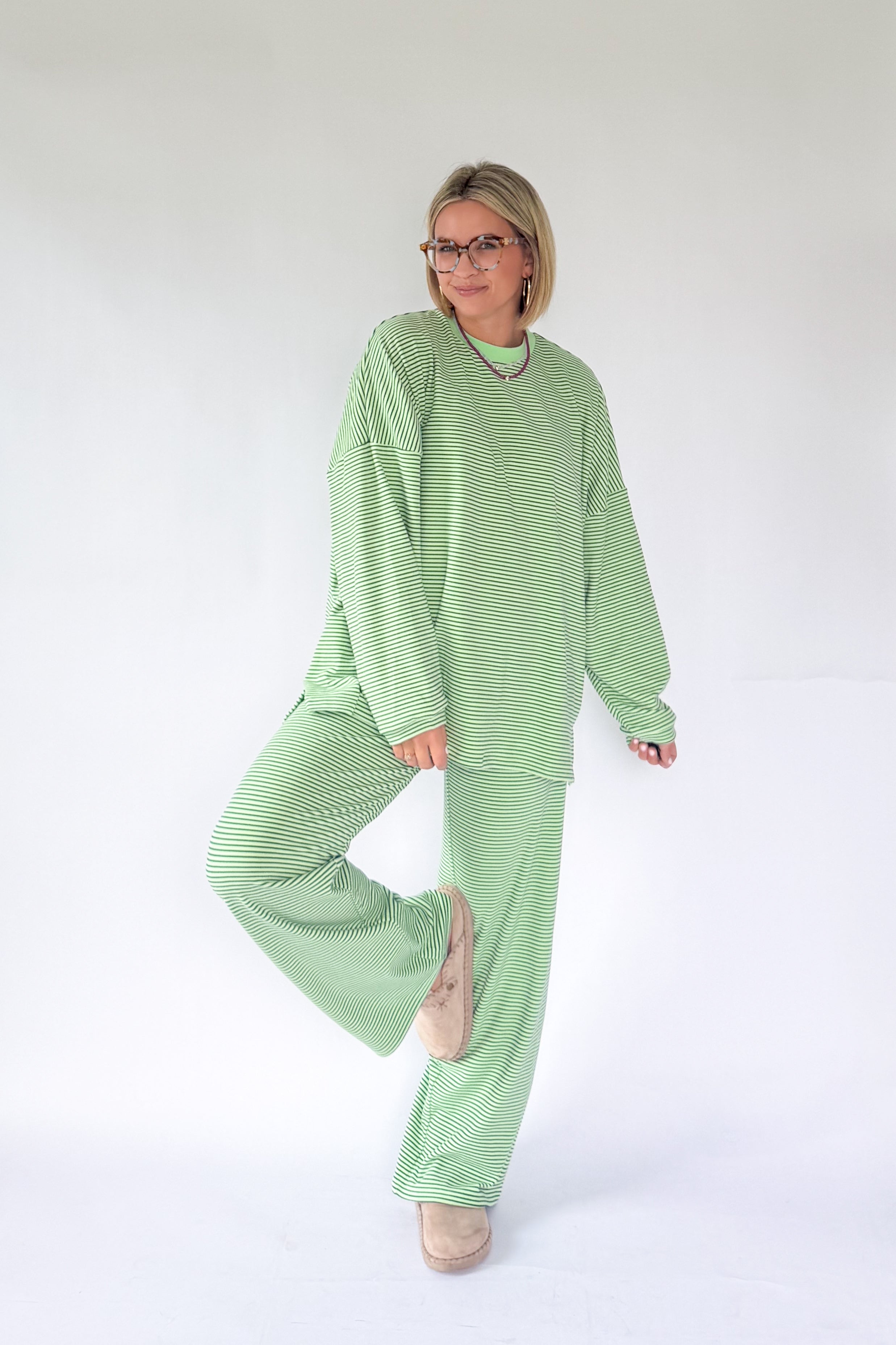 THINGS BETWEEN VIRAL COMFY SET LIME GREEN