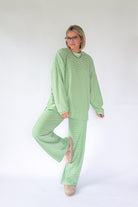 THINGS BETWEEN VIRAL COMFY SET LIME GREEN