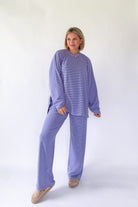 THINGS BETWEEN VIRAL SET PURPLE STRIPE SOFT SET